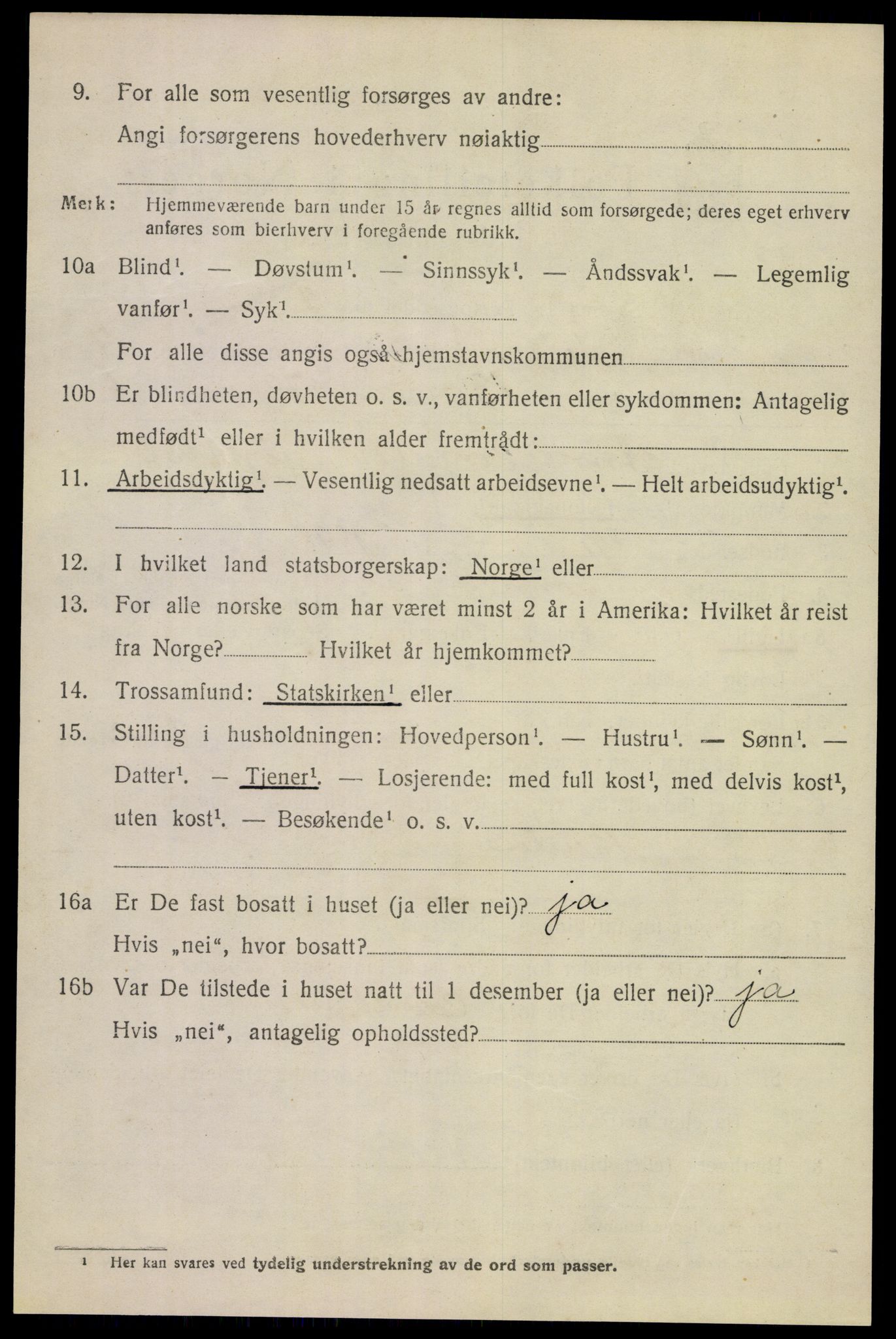 SAKO, 1920 census for Tinn, 1920, p. 4985