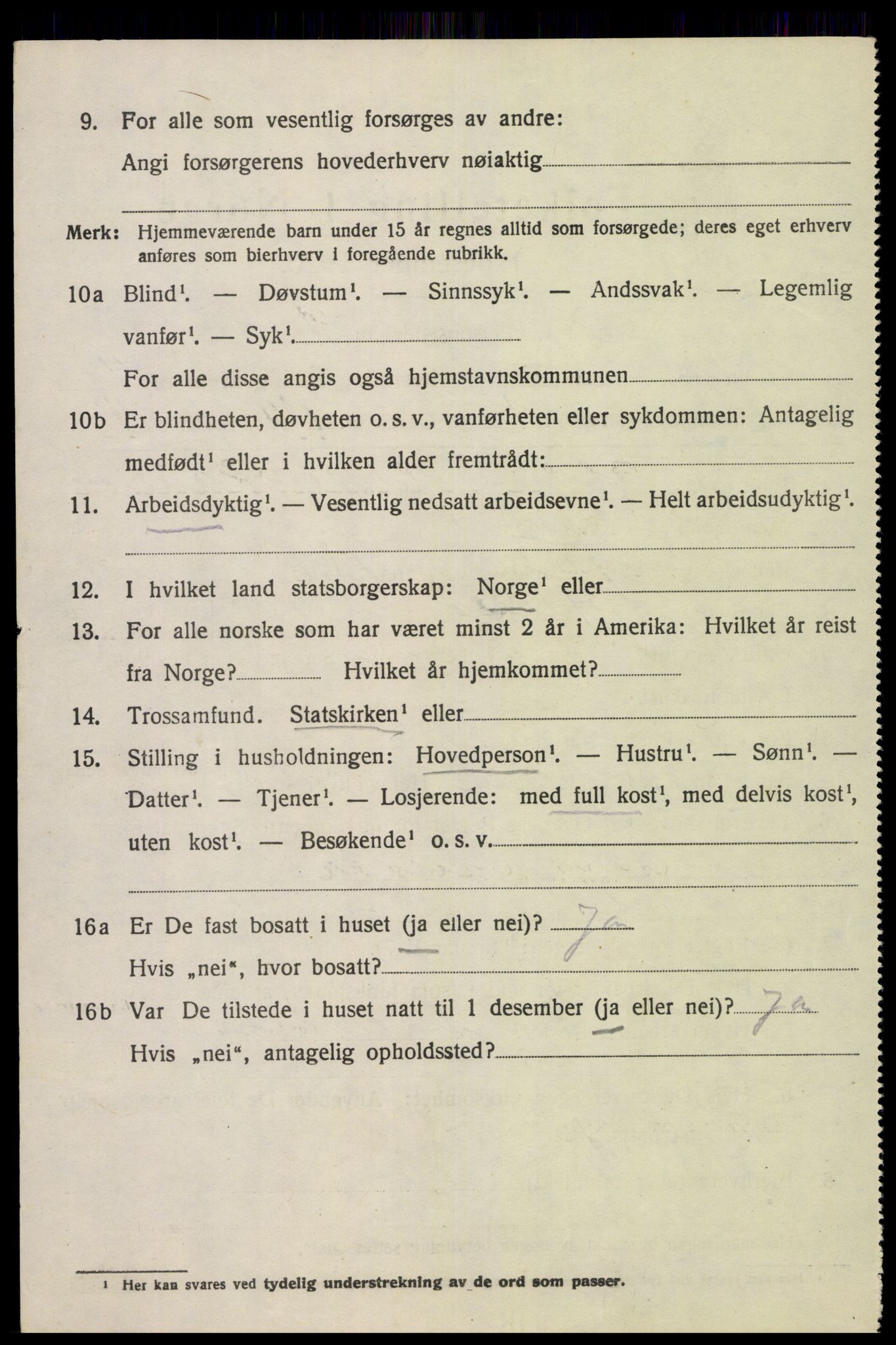 SAK, 1920 census for Kvinesdal, 1920, p. 4484