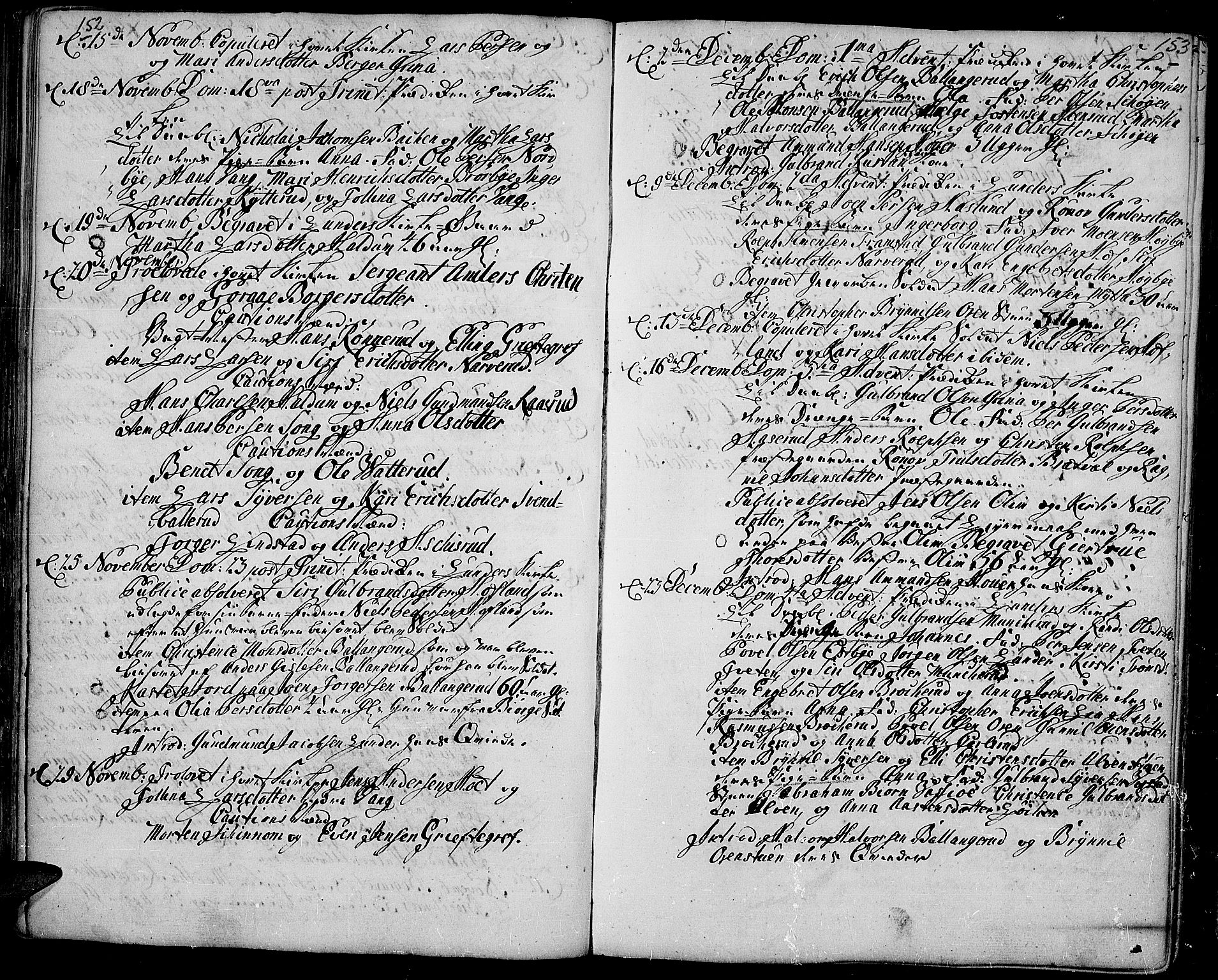 Jevnaker prestekontor, AV/SAH-PREST-116/H/Ha/Haa/L0003: Parish register (official) no. 3, 1752-1799, p. 152-153