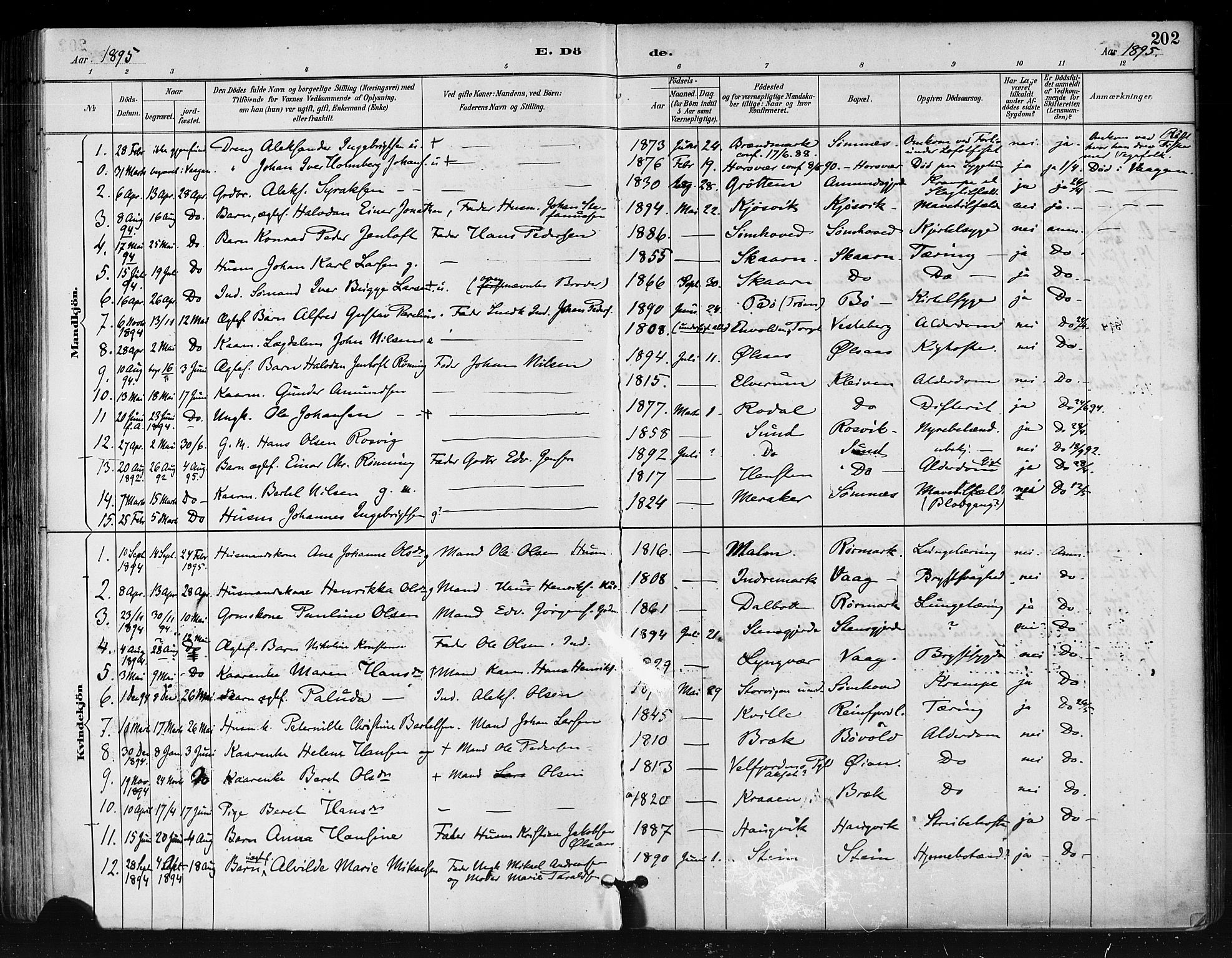 Ministerialprotokoller, klokkerbøker og fødselsregistre - Nordland, AV/SAT-A-1459/812/L0178: Parish register (official) no. 812A07, 1886-1900, p. 202