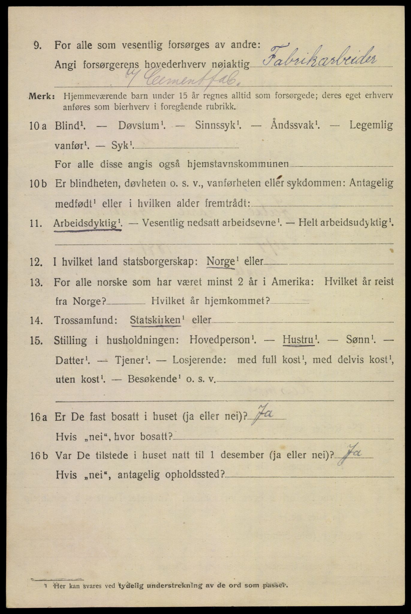 SAKO, 1920 census for Brevik, 1920, p. 7131