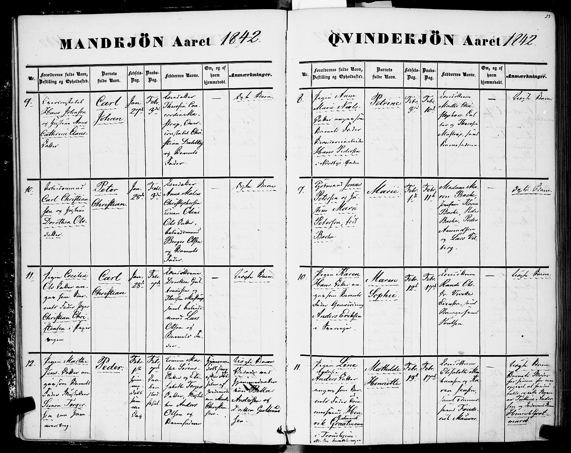 Rikshospitalet prestekontor Kirkebøker, AV/SAO-A-10309b/F/L0003: Parish register (official) no. 3, 1841-1853, p. 23