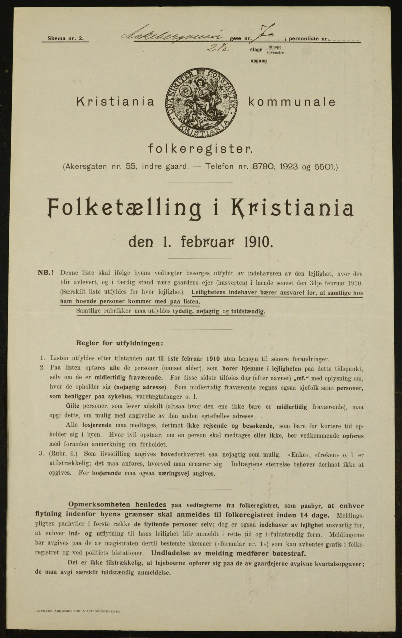 OBA, Municipal Census 1910 for Kristiania, 1910, p. 124153