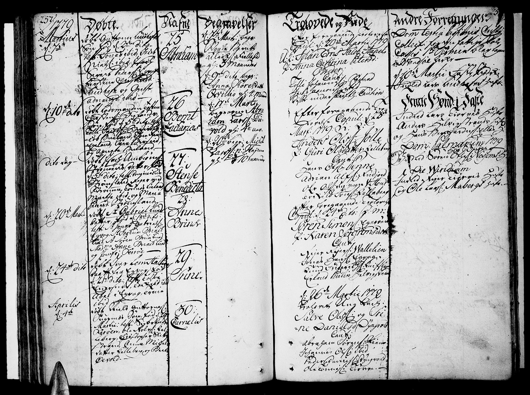 Lista sokneprestkontor, AV/SAK-1111-0027/F/Fa/L0004: Parish register (official) no. A 4, 1768-1794, p. 257-258