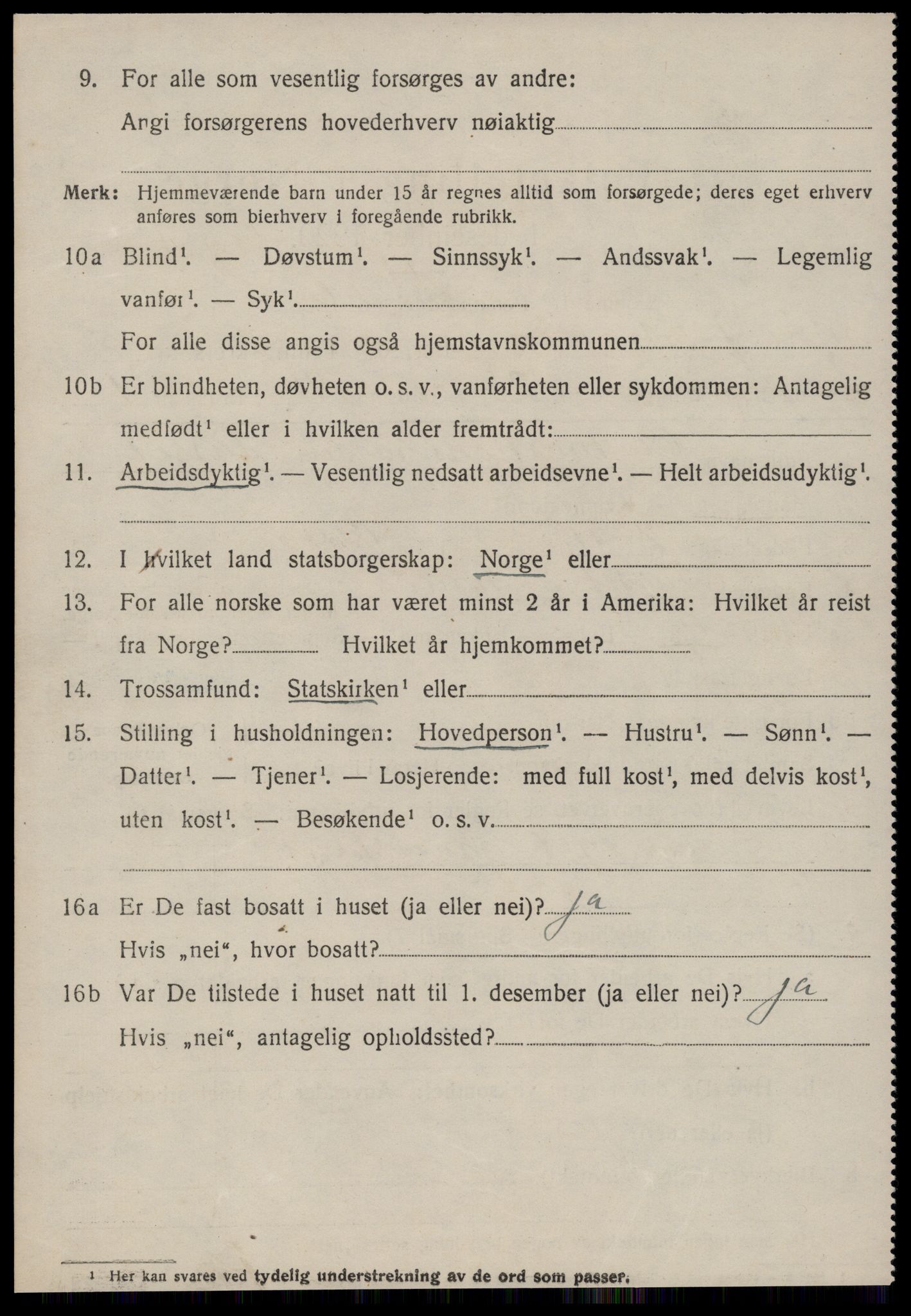 SAT, 1920 census for Stranda, 1920, p. 3568