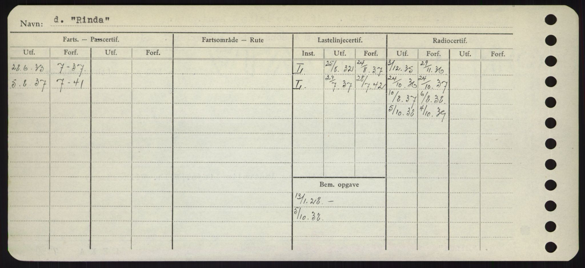 Sjøfartsdirektoratet med forløpere, Skipsmålingen, RA/S-1627/H/Hd/L0030: Fartøy, Q-Riv, p. 538