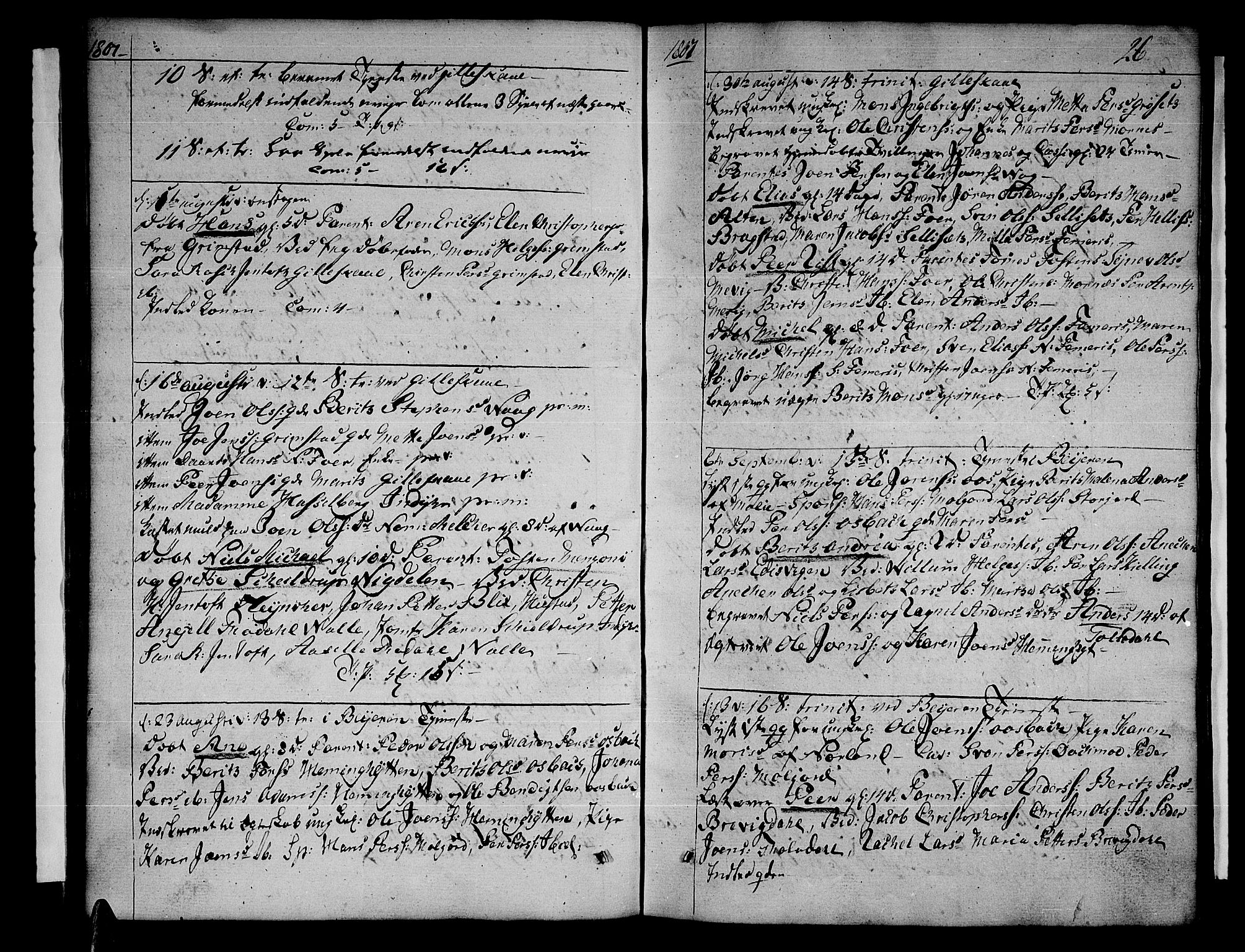 Ministerialprotokoller, klokkerbøker og fødselsregistre - Nordland, SAT/A-1459/805/L0095: Parish register (official) no. 805A02, 1805-1826, p. 26