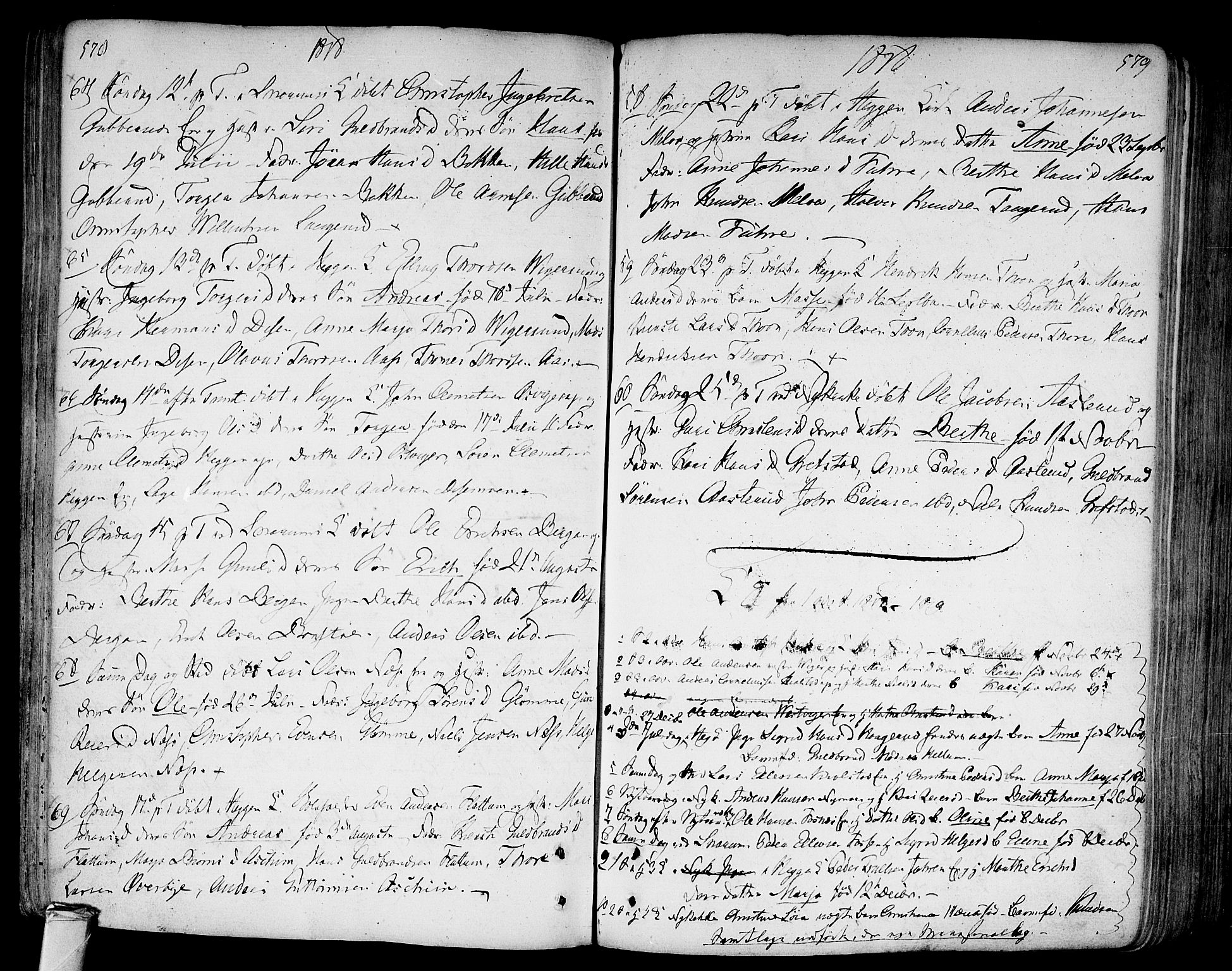 Modum kirkebøker, AV/SAKO-A-234/F/Fa/L0003: Parish register (official) no. 3, 1783-1819, p. 578-579