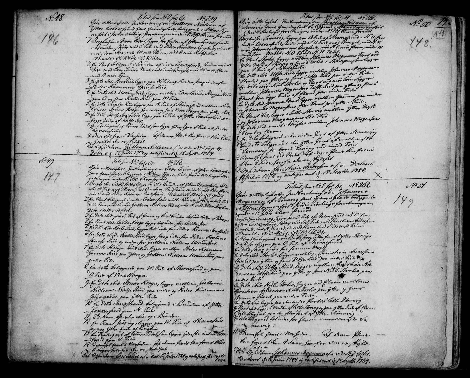 Finnmark sorenskriveri, SATØ/S-0053/G/Gb/L0001pb: Mortgage book no. 1, 1776-1794, p. 141