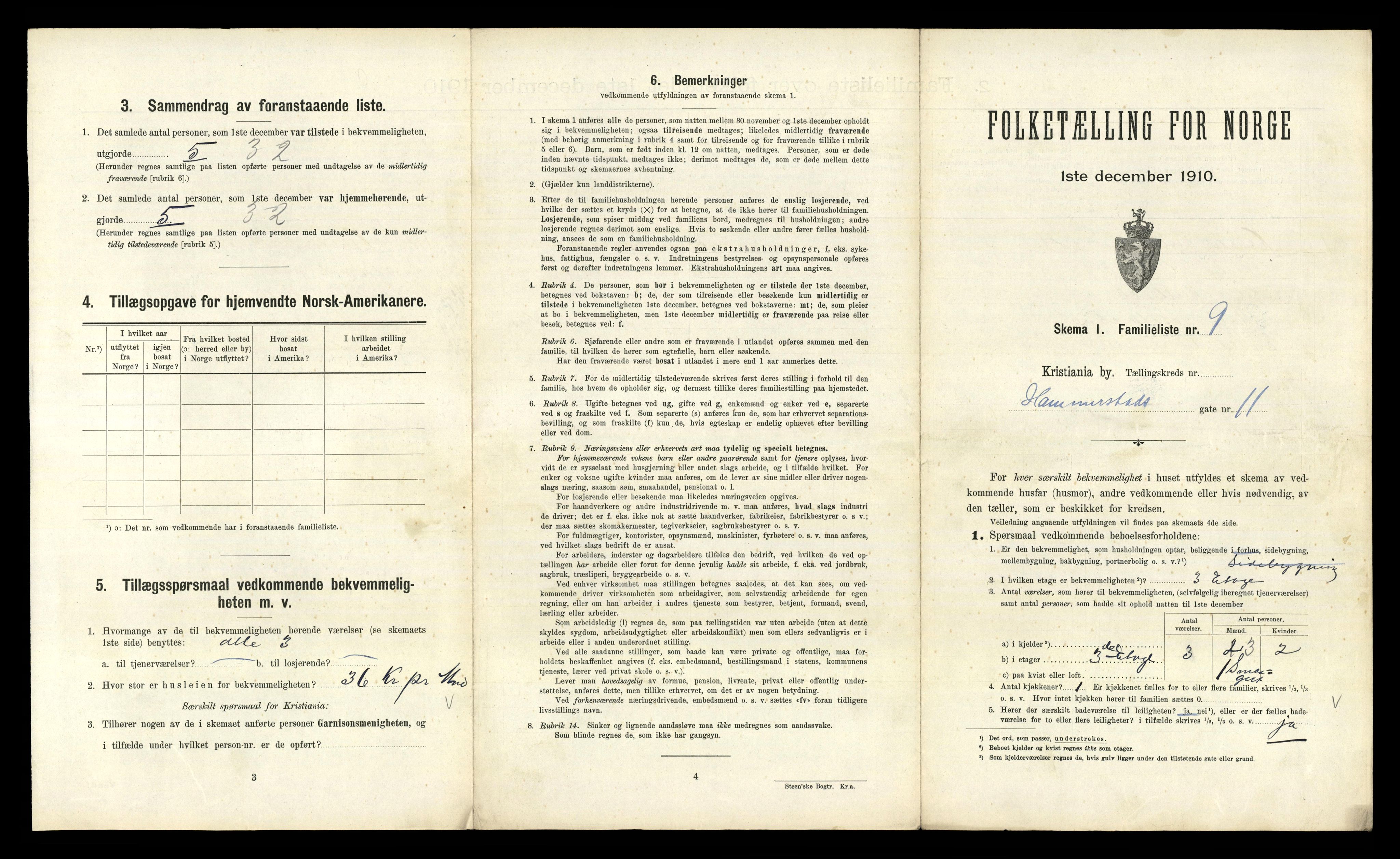 RA, 1910 census for Kristiania, 1910, p. 33607