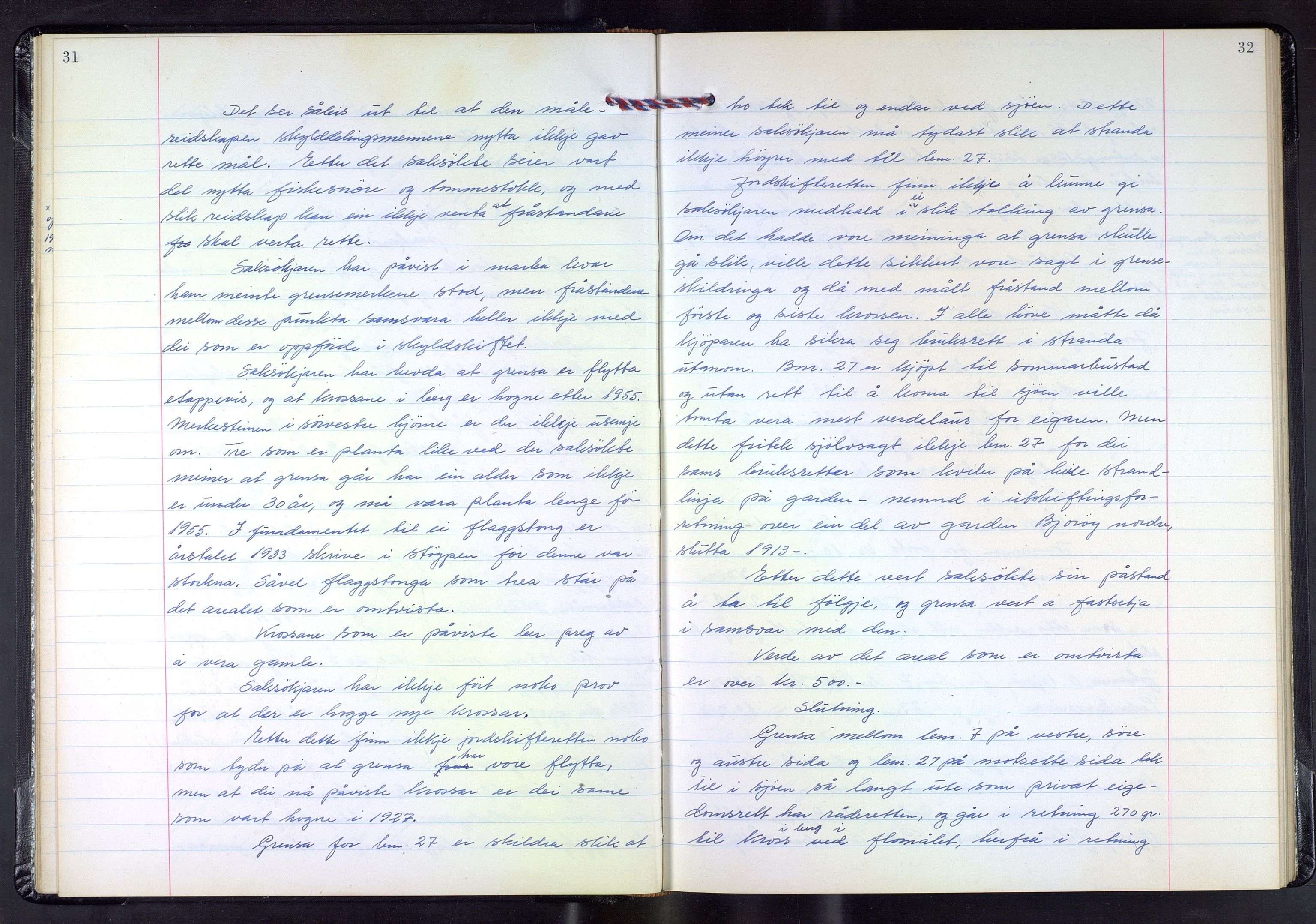 Hordaland jordskiftedøme - III Midhordland jordskiftedistrikt, AV/SAB-A-7001/A/Aa/L0035: Forhandlingsprotokoll, 1962-1969, p. 31-32