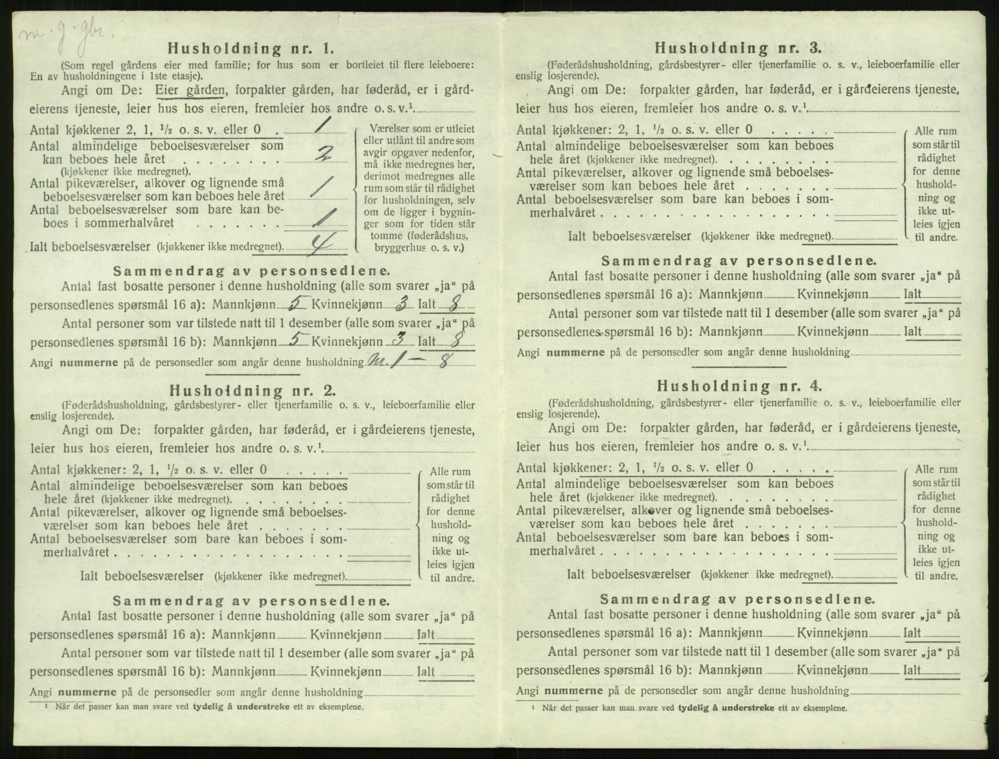 SAT, 1920 census for Ulstein, 1920, p. 169