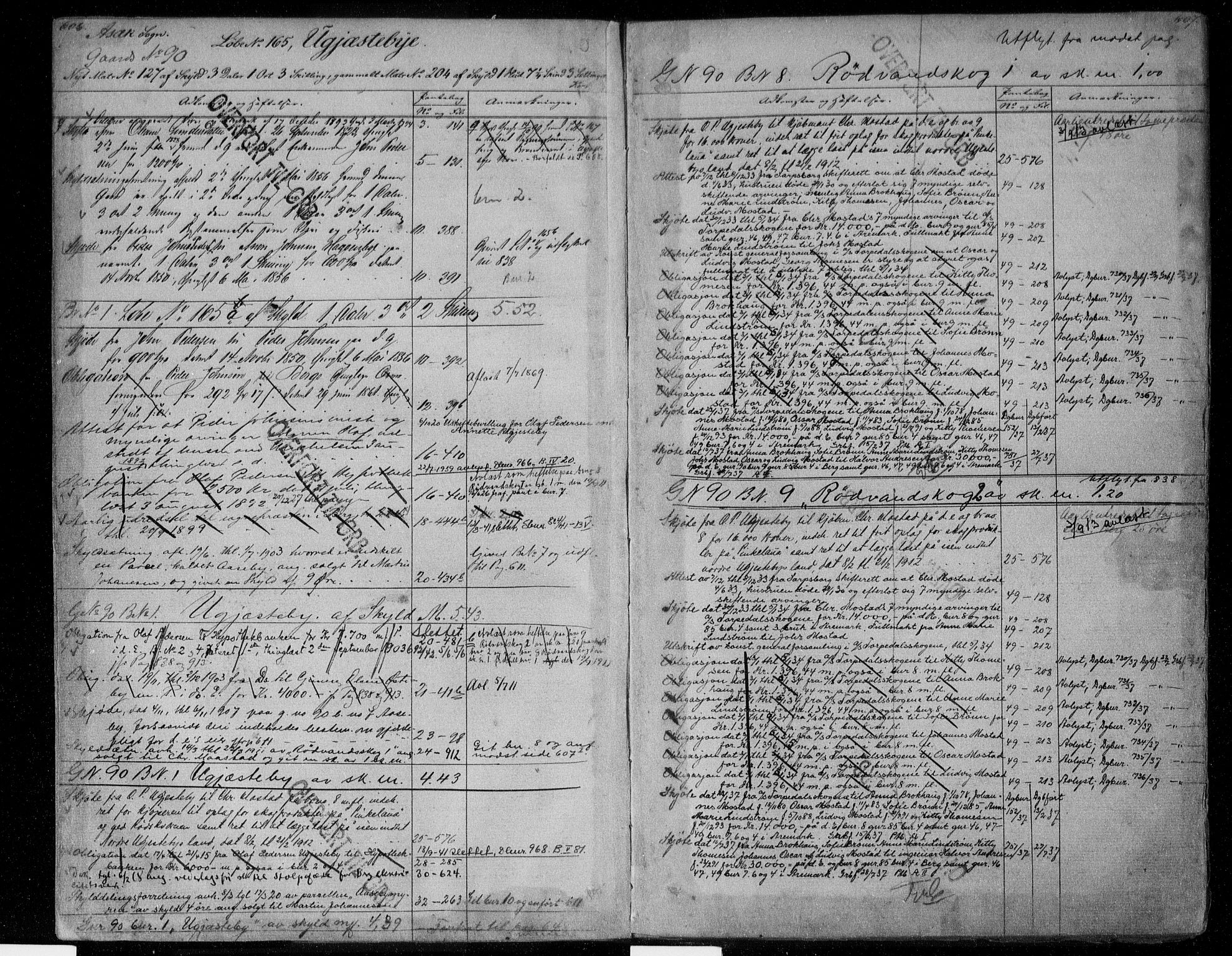 Idd og Marker sorenskriveri, AV/SAO-A-10283/G/Ga/Gac/L0004b: Mortgage register no. II 4b, 1848-1953, p. 606-607