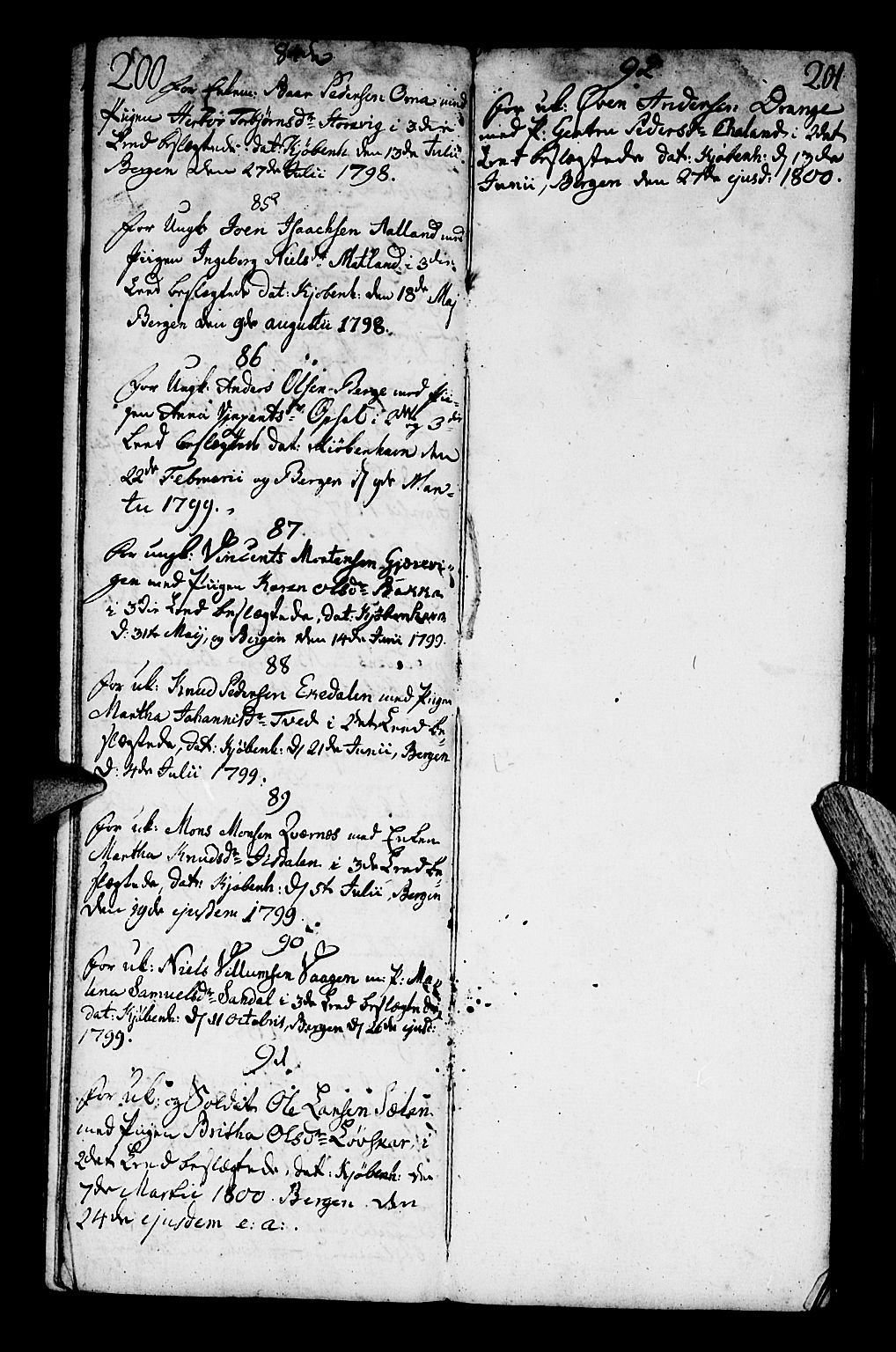 Os sokneprestembete, AV/SAB-A-99929: Parish register (official) no. A 13, 1783-1810, p. 200-201