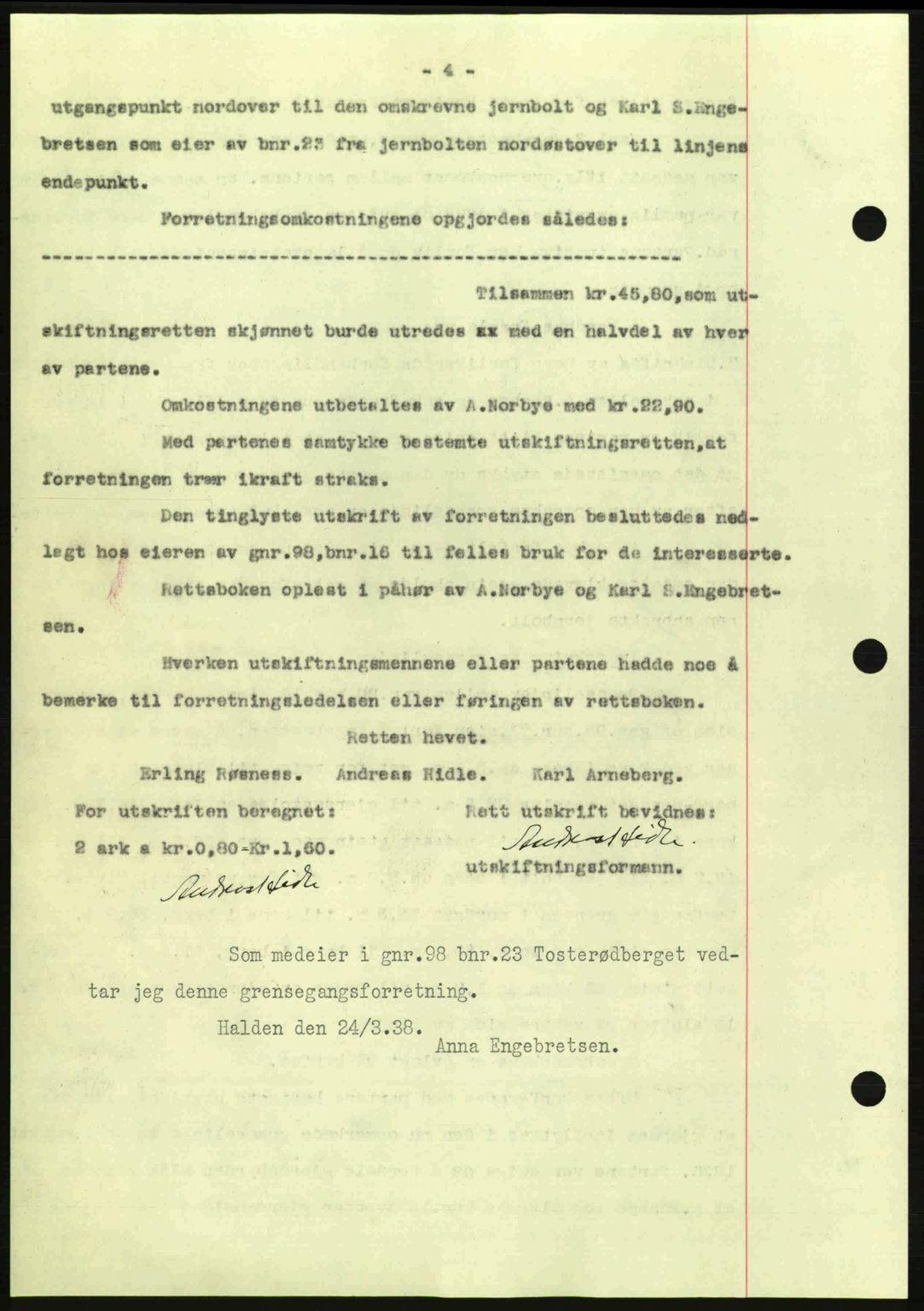 Idd og Marker sorenskriveri, AV/SAO-A-10283/G/Gb/Gbb/L0002: Mortgage book no. A2, 1937-1938, Diary no: : 286/1938