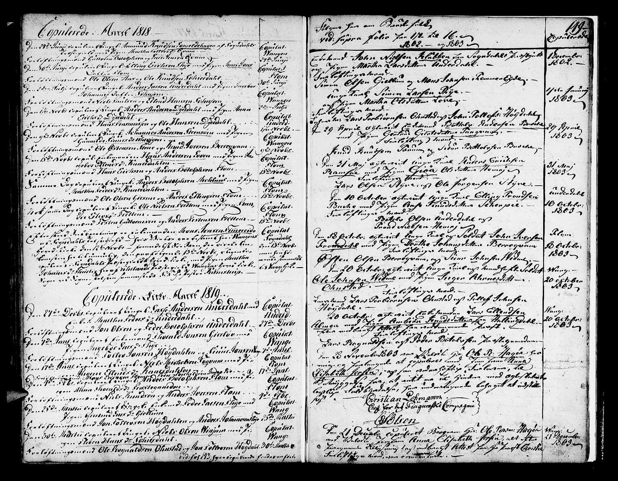 Aurland sokneprestembete, SAB/A-99937/H/Ha/Haa/L0005: Parish register (official) no. A 5, 1801-1821, p. 149