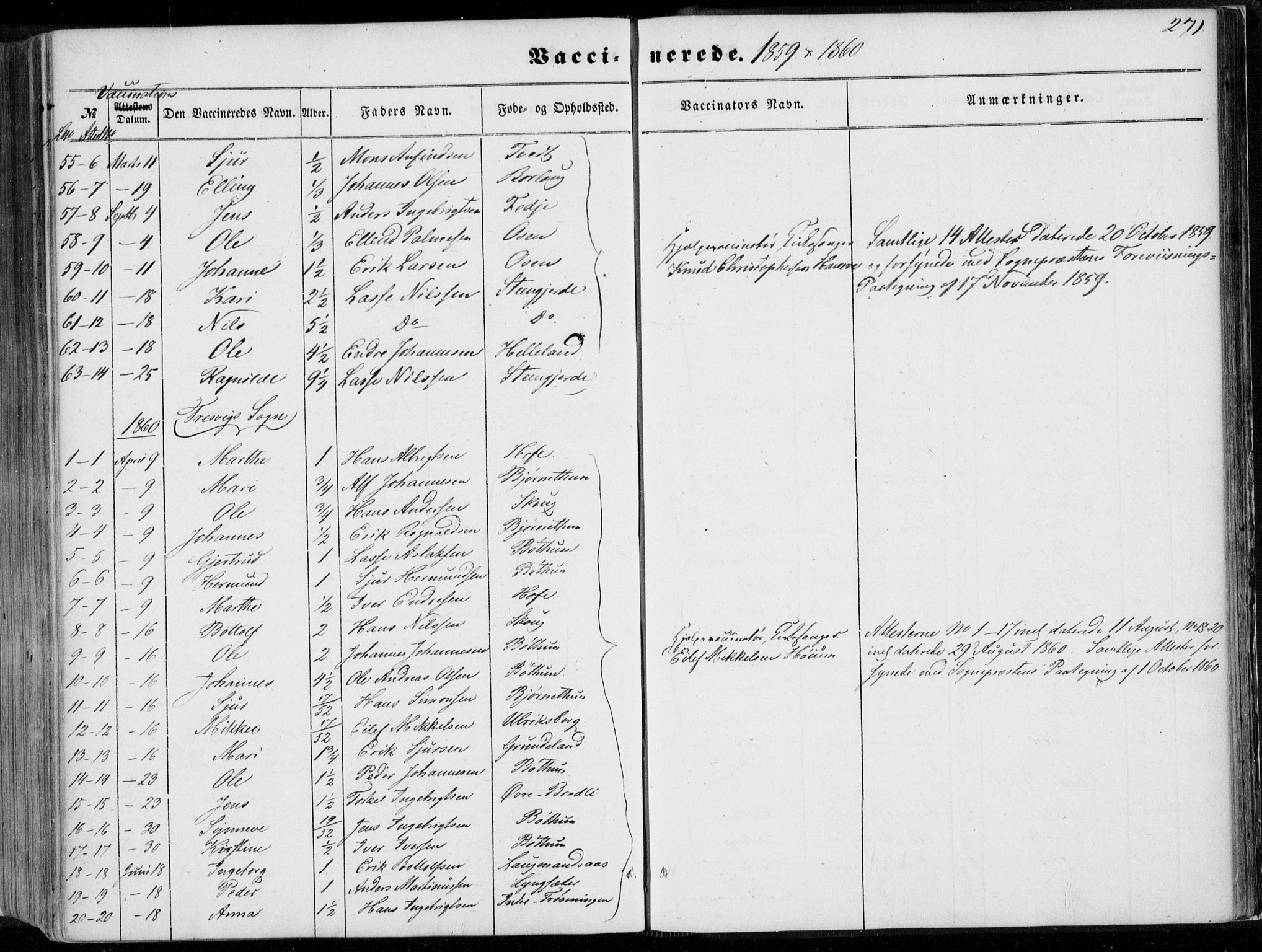 Leikanger sokneprestembete, SAB/A-81001: Parish register (official) no. A 8, 1852-1868, p. 271