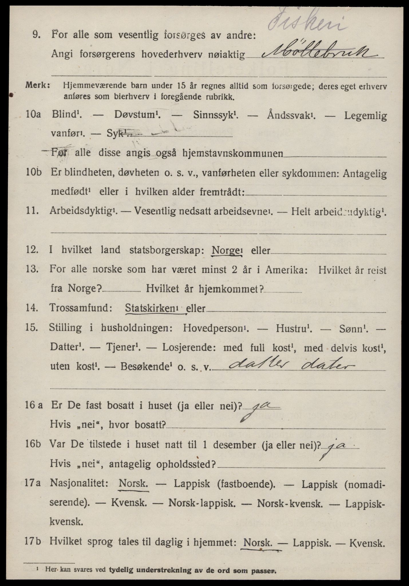 SAT, 1920 census for Å, 1920, p. 4411