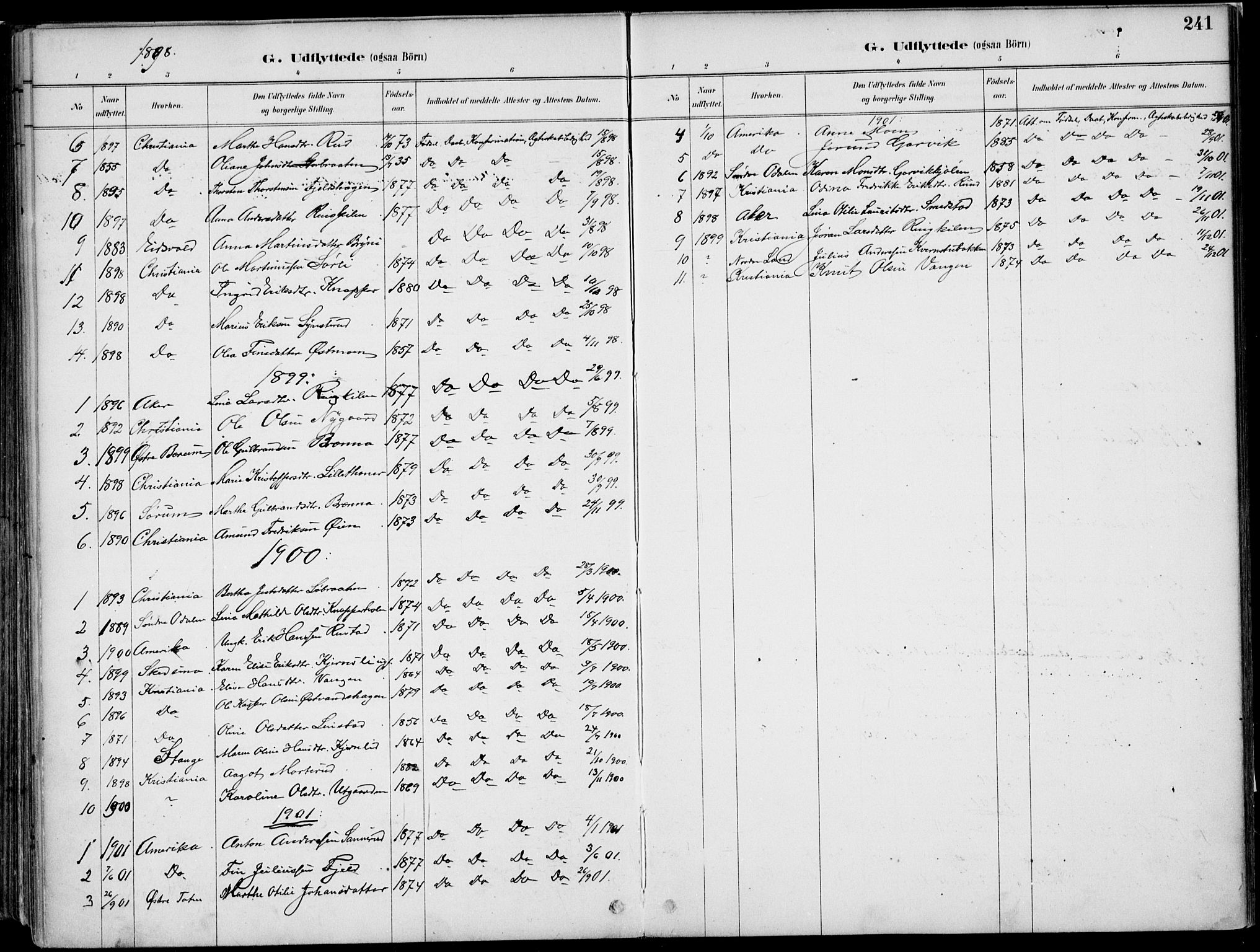 Nord-Odal prestekontor, AV/SAH-PREST-032/H/Ha/Haa/L0008: Parish register (official) no. 8, 1886-1901, p. 241