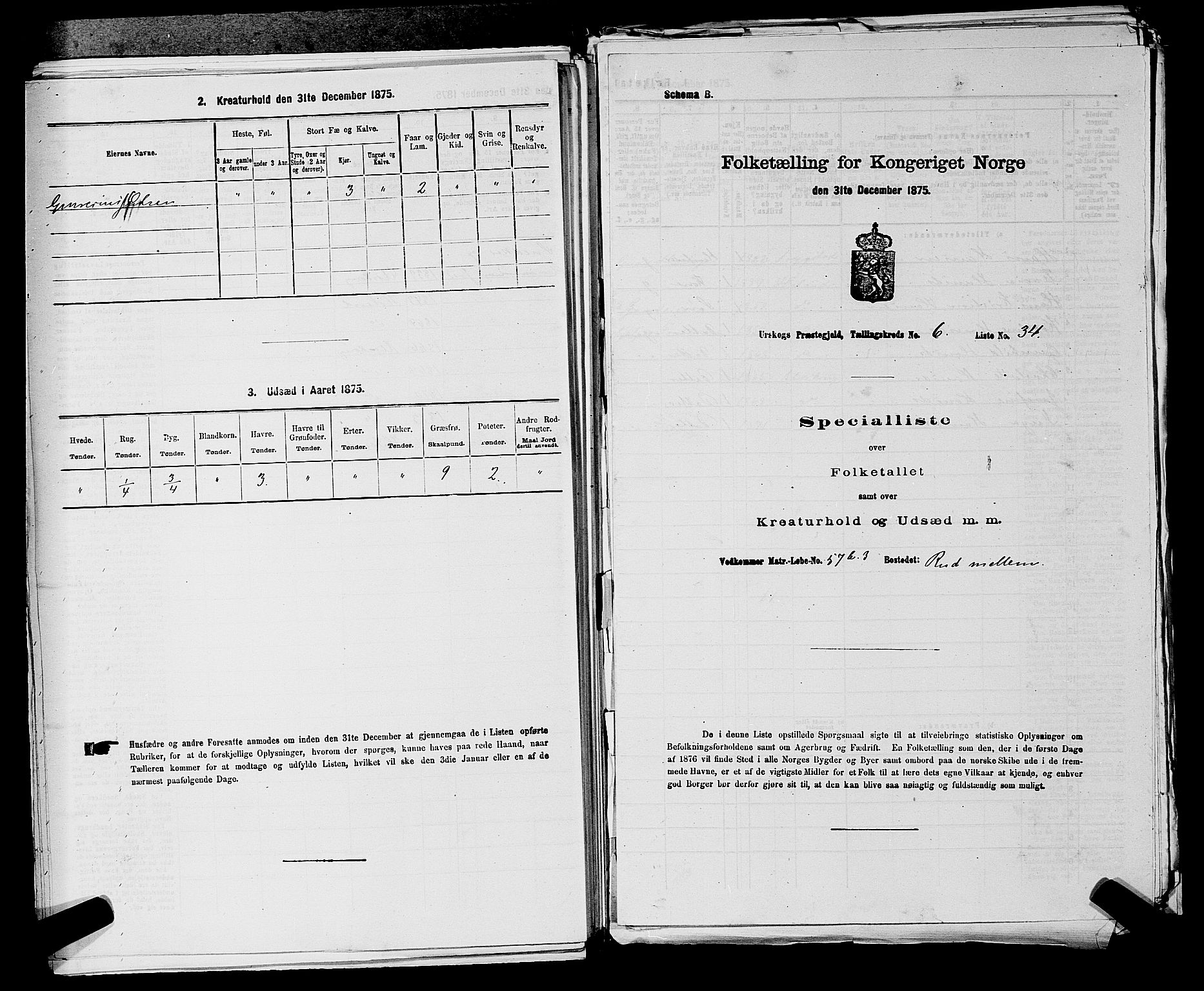 RA, 1875 census for 0224P Aurskog, 1875, p. 673