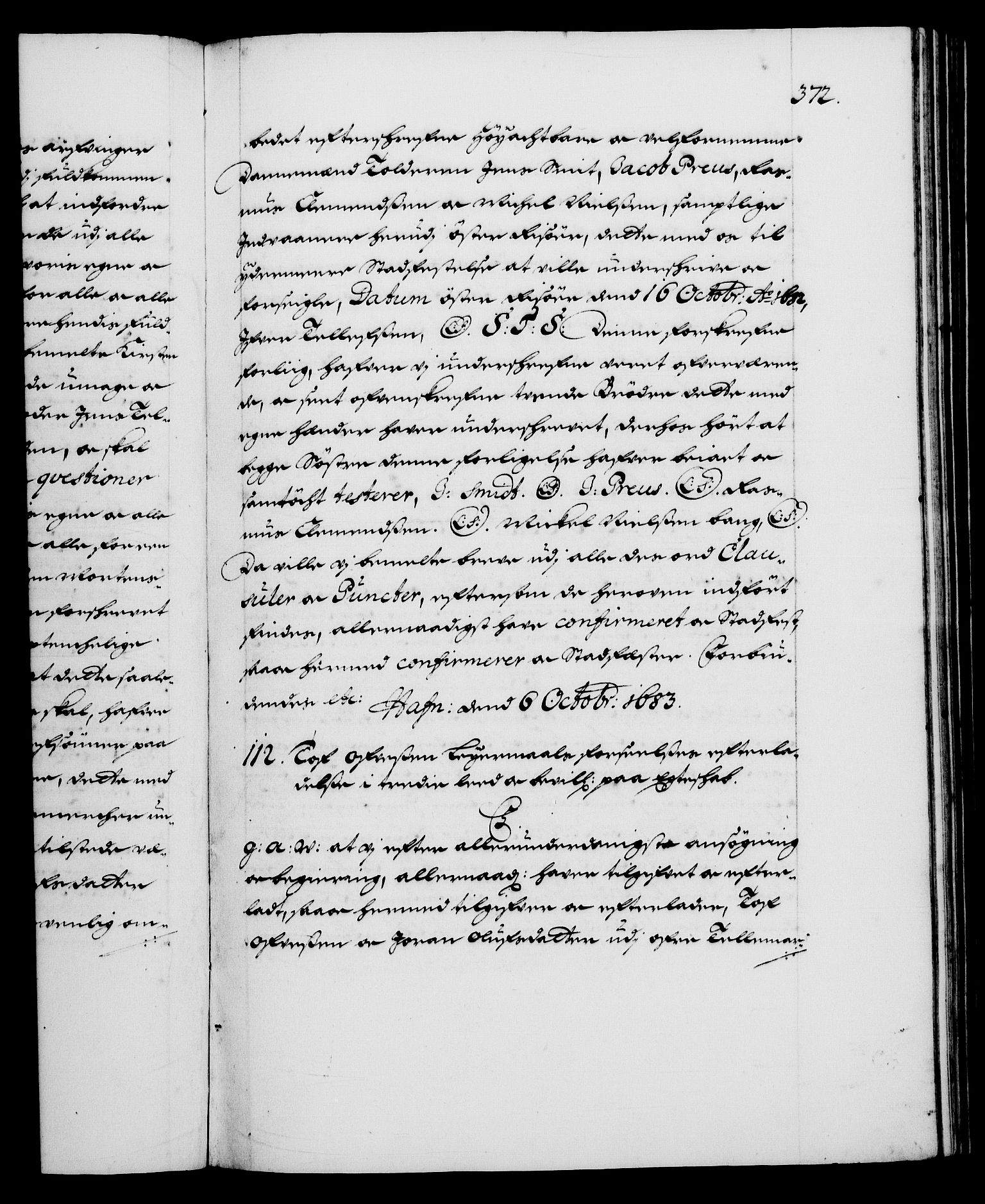 Danske Kanselli 1572-1799, AV/RA-EA-3023/F/Fc/Fca/Fcaa/L0013: Norske registre (mikrofilm), 1681-1684, p. 372a