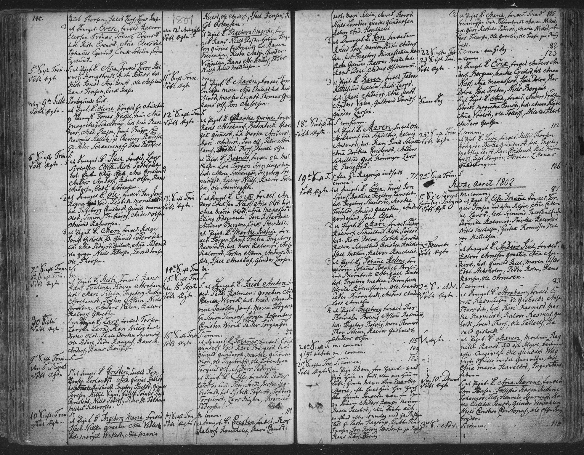 Solum kirkebøker, SAKO/A-306/F/Fa/L0003: Parish register (official) no. I 3, 1761-1814, p. 144-145