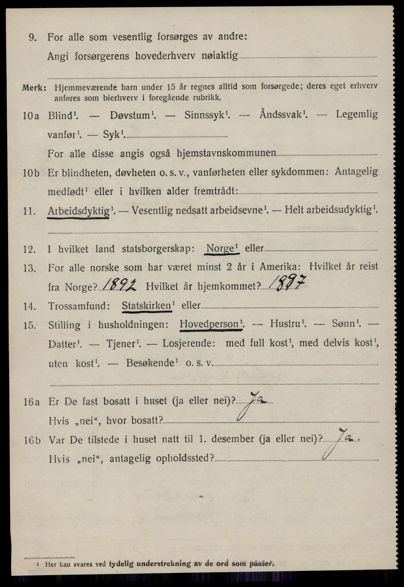 SAT, 1920 census for Sandøy, 1920, p. 1065