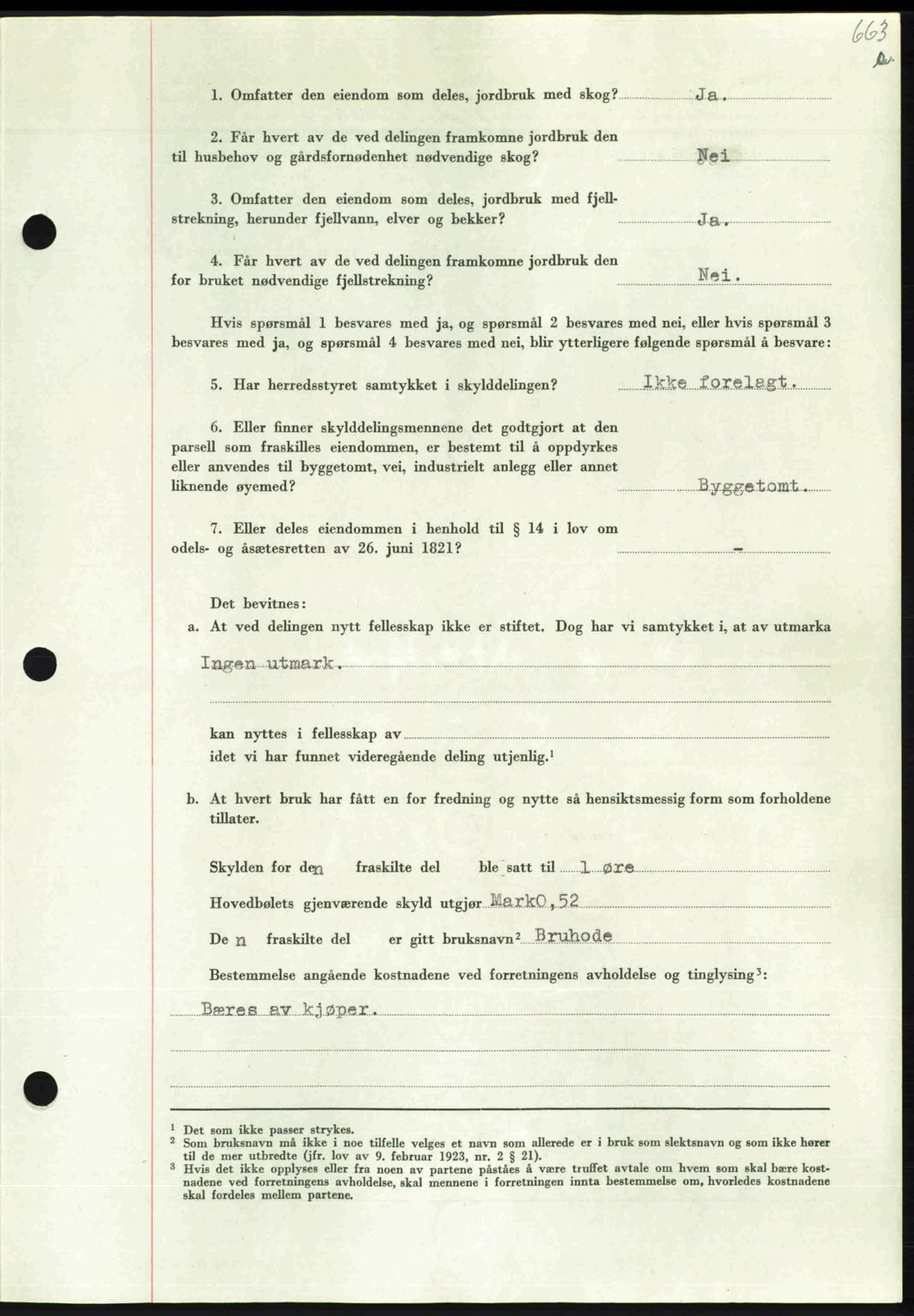 Nordmøre sorenskriveri, AV/SAT-A-4132/1/2/2Ca: Mortgage book no. A102, 1946-1946, Diary no: : 1869/1946