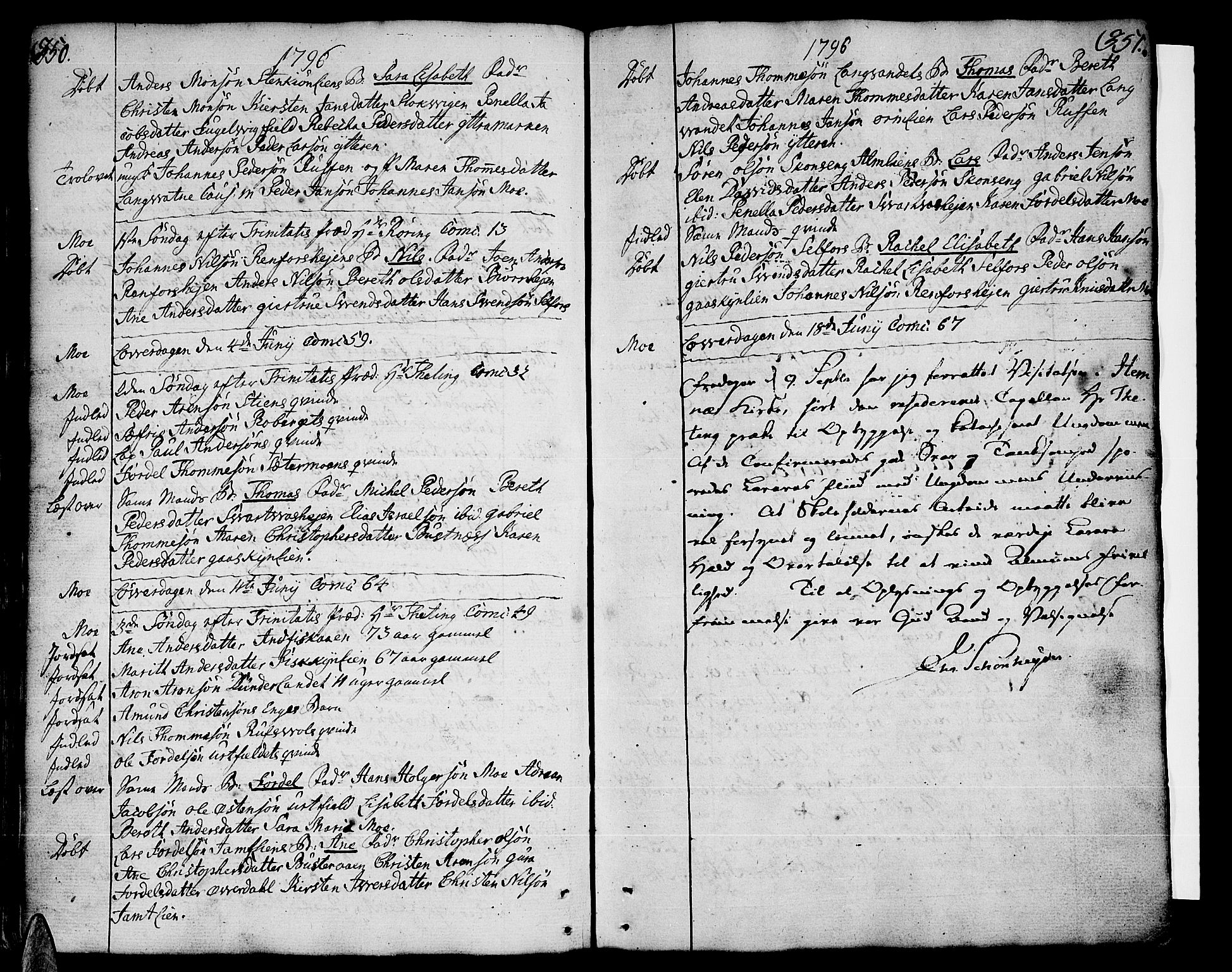 Ministerialprotokoller, klokkerbøker og fødselsregistre - Nordland, SAT/A-1459/825/L0349: Parish register (official) no. 825A05 /2, 1790-1806, p. 350-351