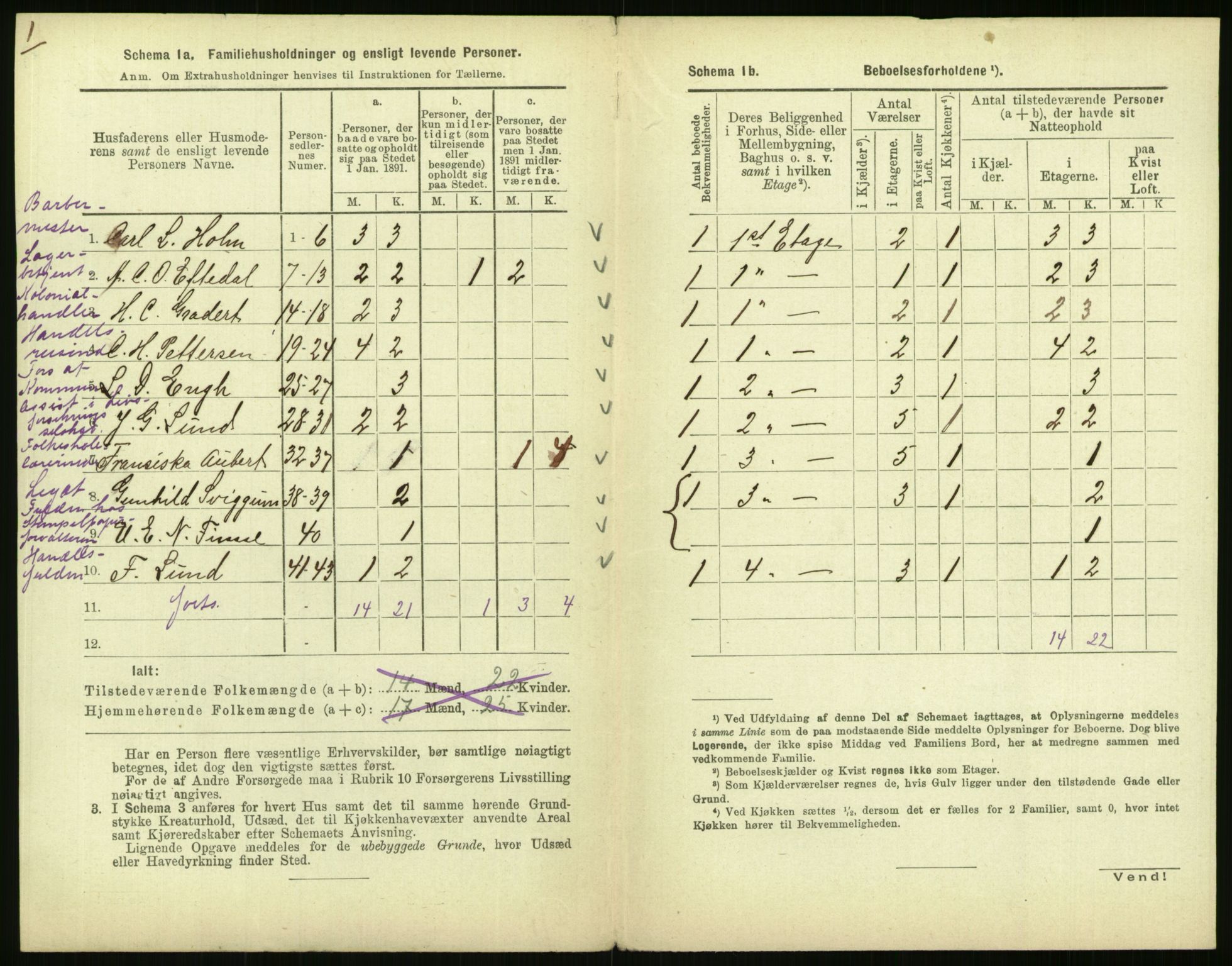 RA, 1891 census for 0301 Kristiania, 1891, p. 44852