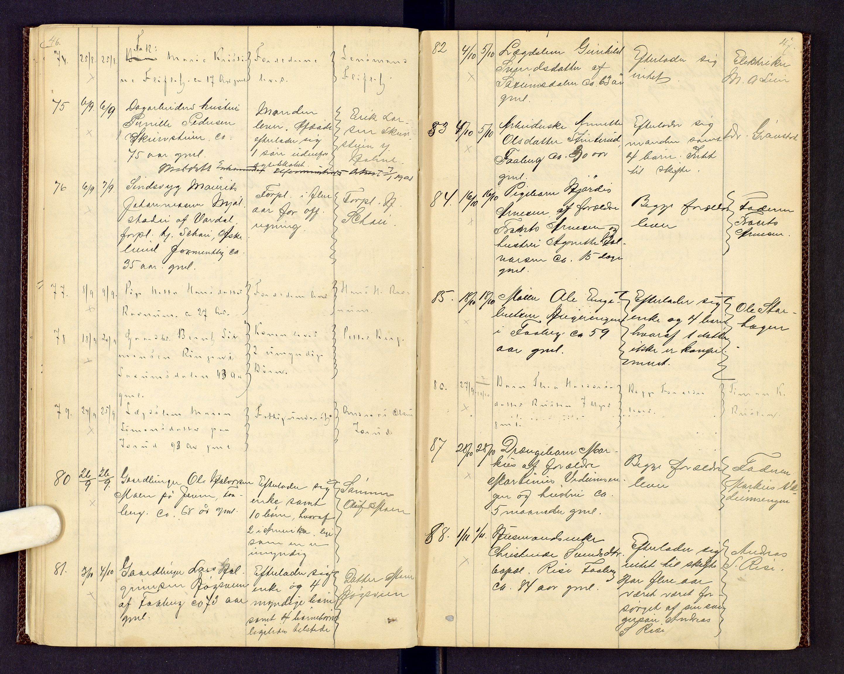 Sør-Gudbrandsdal tingrett, AV/SAH-TING-004/J/Jd/Jda/L0003: Dødsfallsprotokoll - Fåberg og Gausdal, 1894-1909, p. 46-47