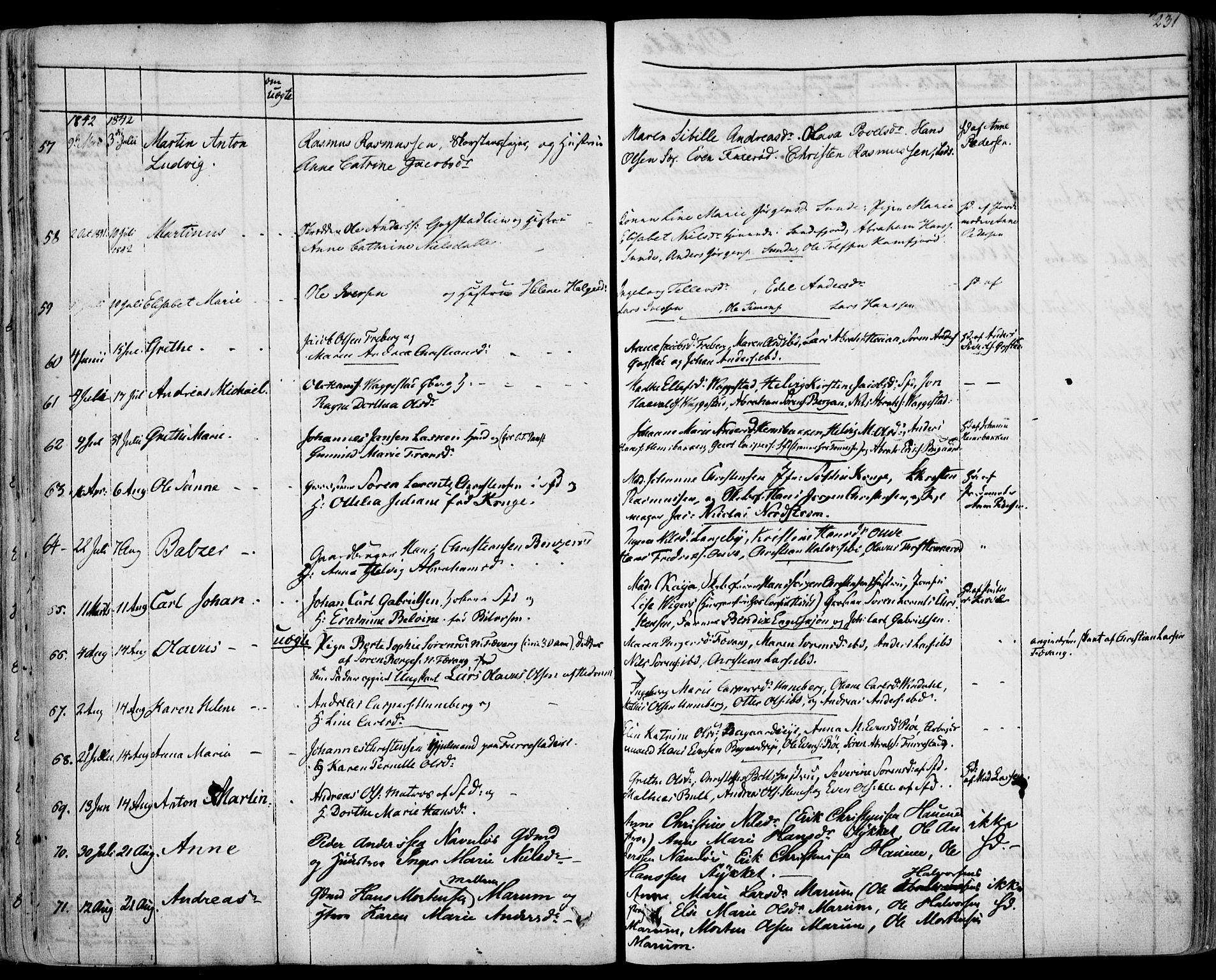 Sandar kirkebøker, SAKO/A-243/F/Fa/L0005: Parish register (official) no. 5, 1832-1847, p. 230-231