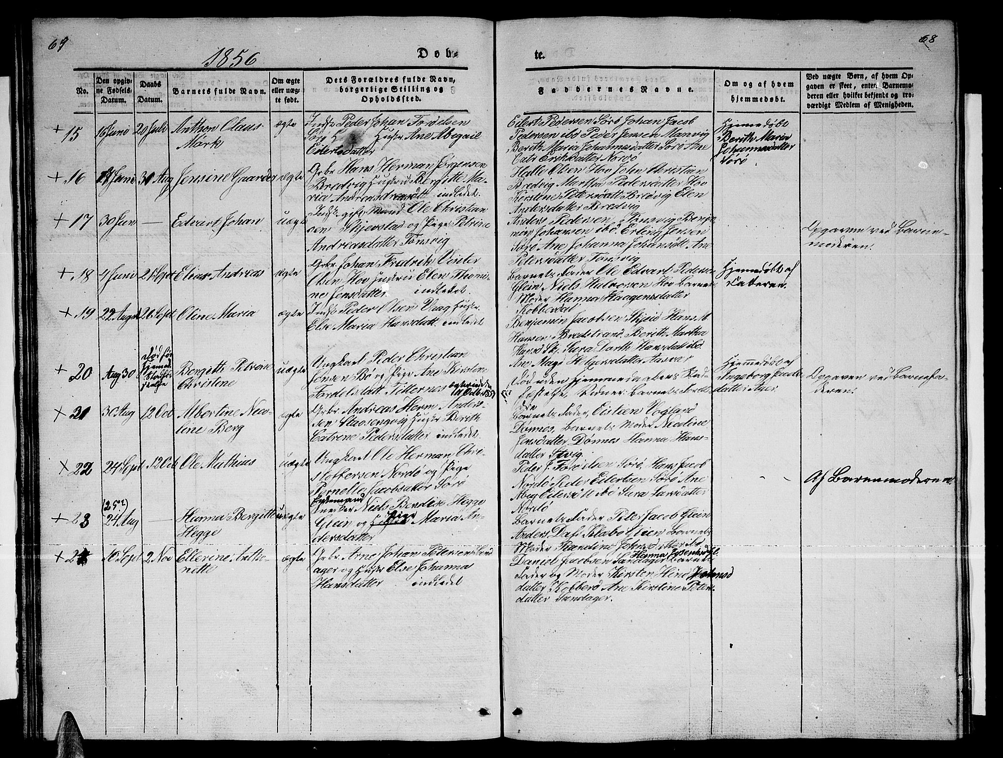 Ministerialprotokoller, klokkerbøker og fødselsregistre - Nordland, SAT/A-1459/835/L0530: Parish register (copy) no. 835C02, 1842-1865, p. 67-68