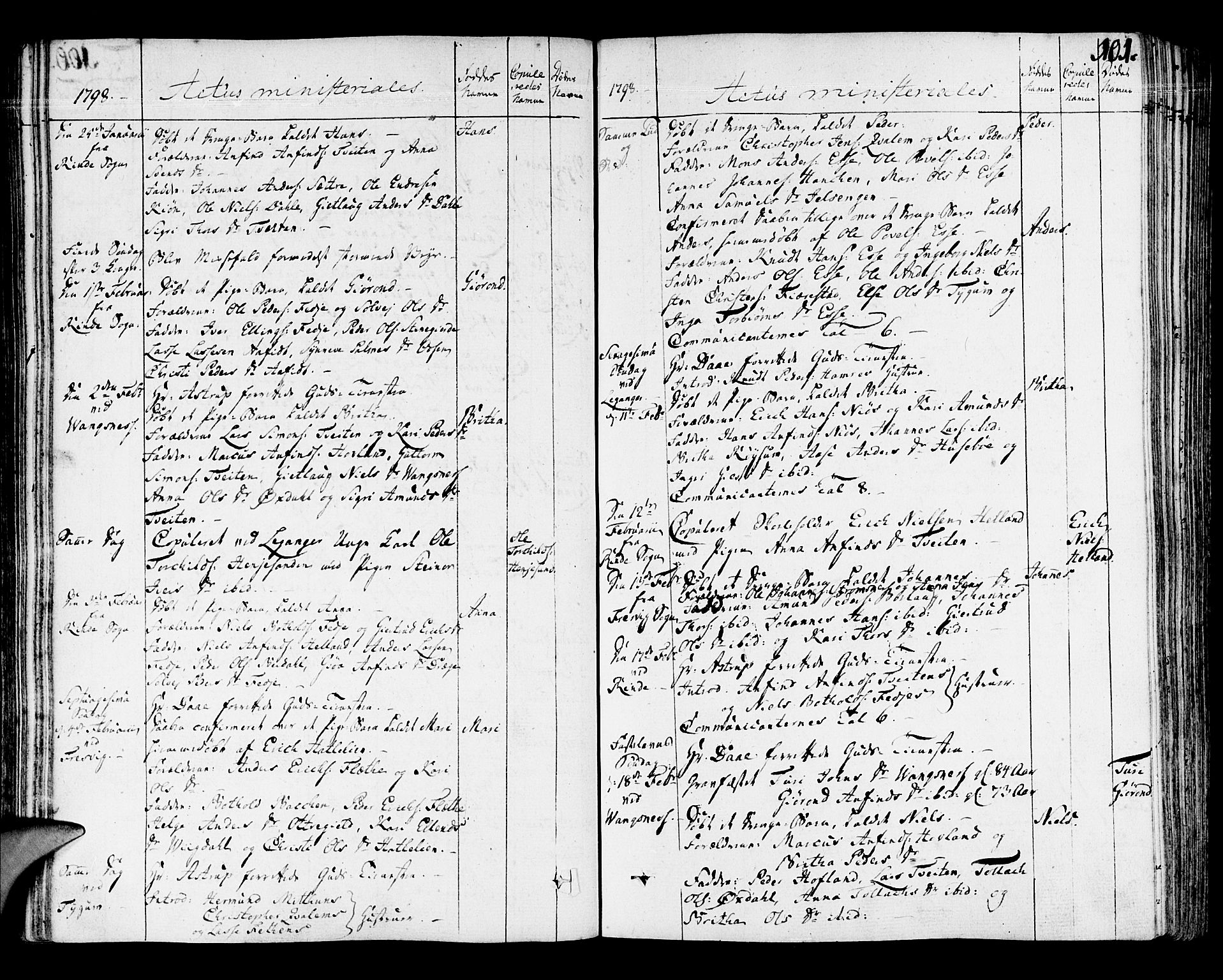 Leikanger sokneprestembete, AV/SAB-A-81001/H/Haa/Haaa/L0005: Parish register (official) no. A 5, 1792-1809, p. 101