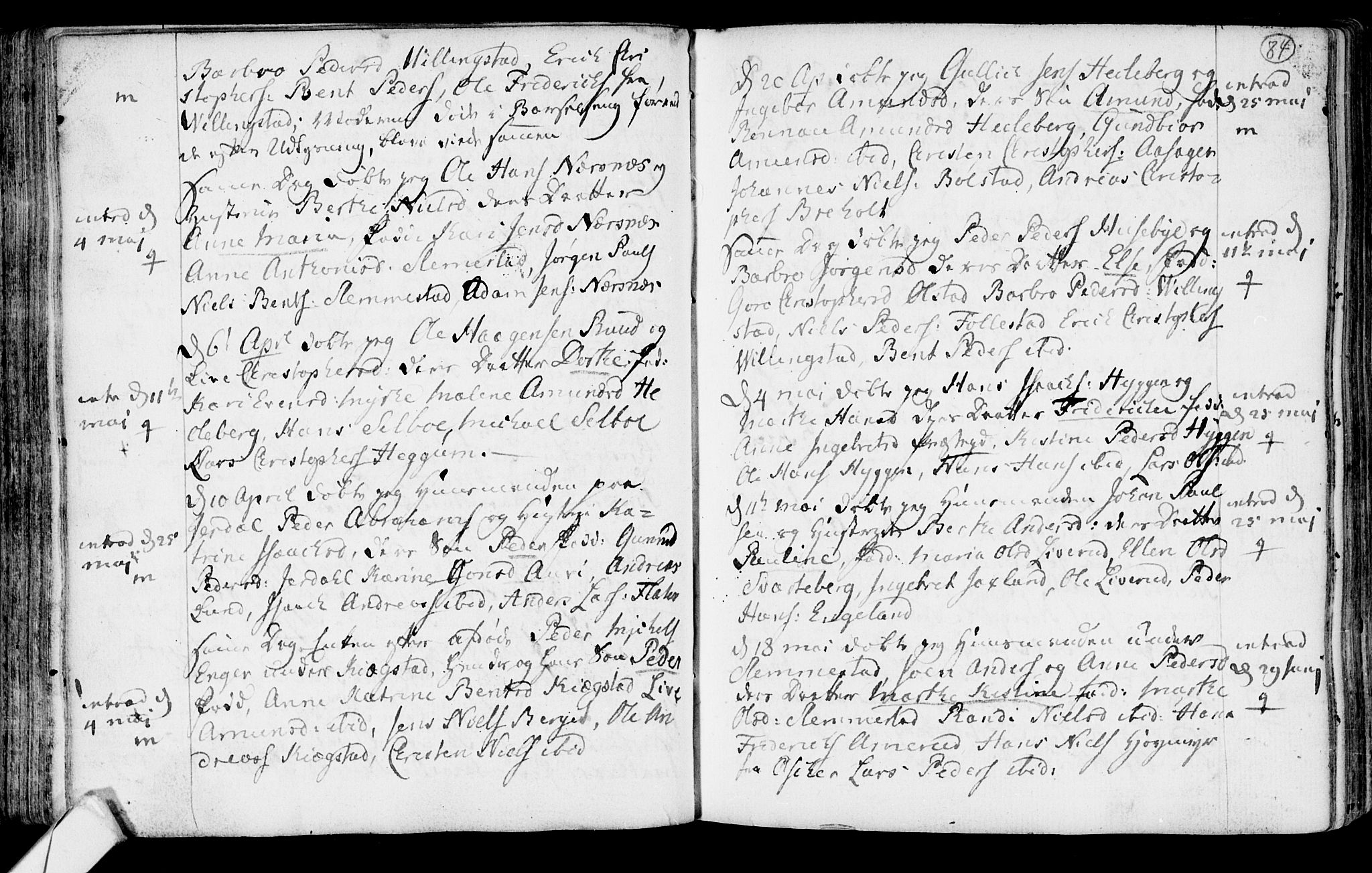 Røyken kirkebøker, SAKO/A-241/F/Fa/L0003: Parish register (official) no. 3, 1782-1813, p. 84