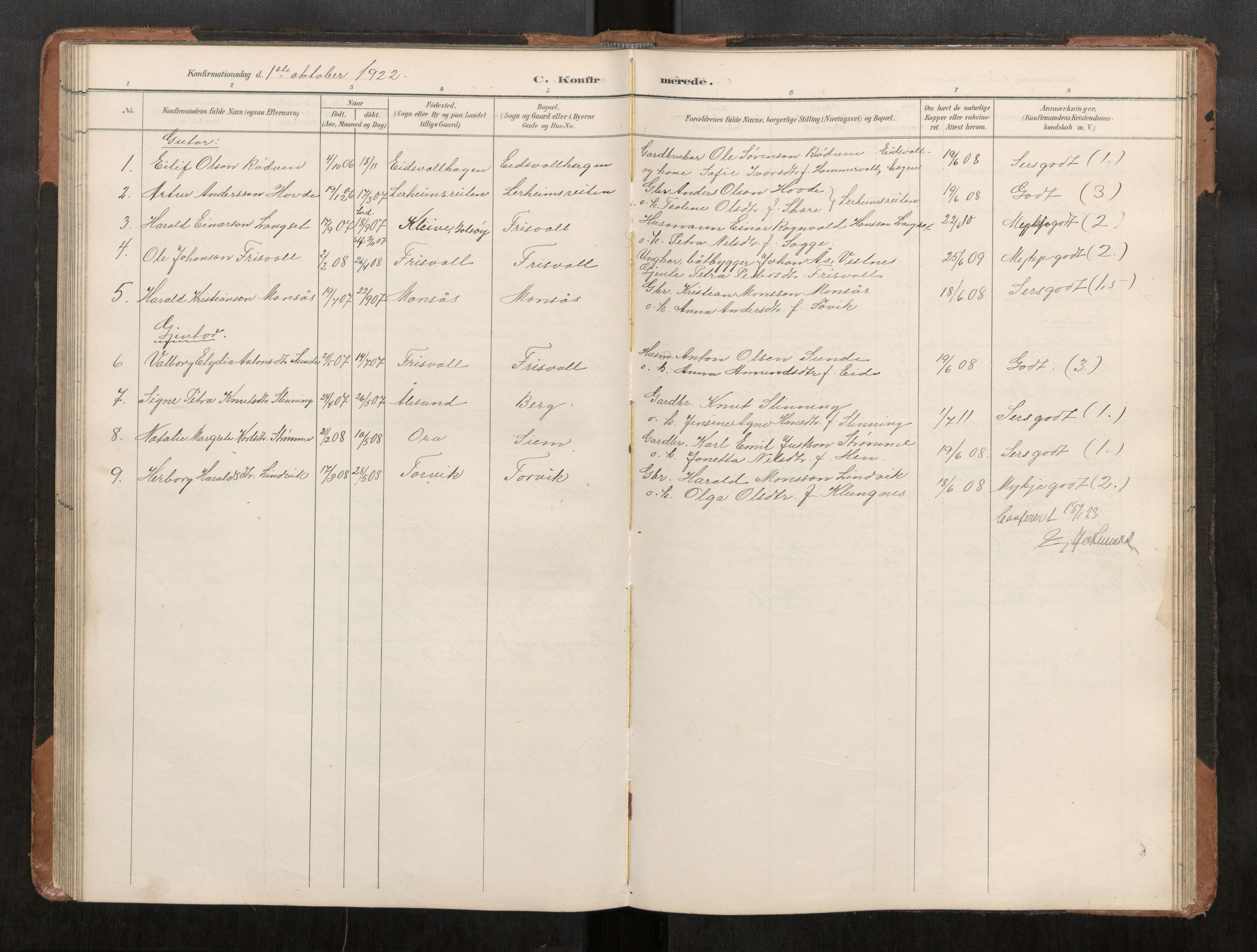 Ministerialprotokoller, klokkerbøker og fødselsregistre - Møre og Romsdal, AV/SAT-A-1454/542/L0561: Parish register (copy) no. 542C03, 1893-1931