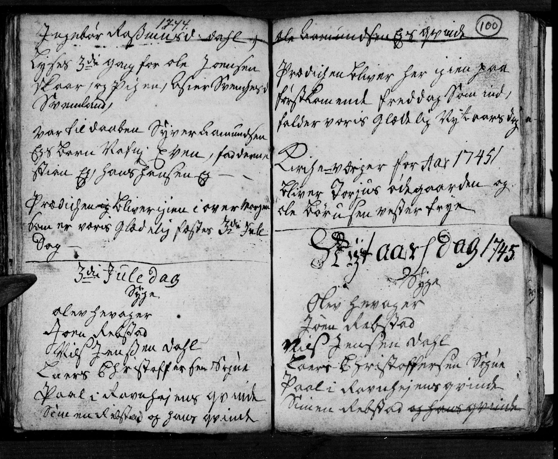 Søgne sokneprestkontor, AV/SAK-1111-0037/F/Fa/Fab/L0002: Parish register (official) no. A 2, 1741-1750, p. 100