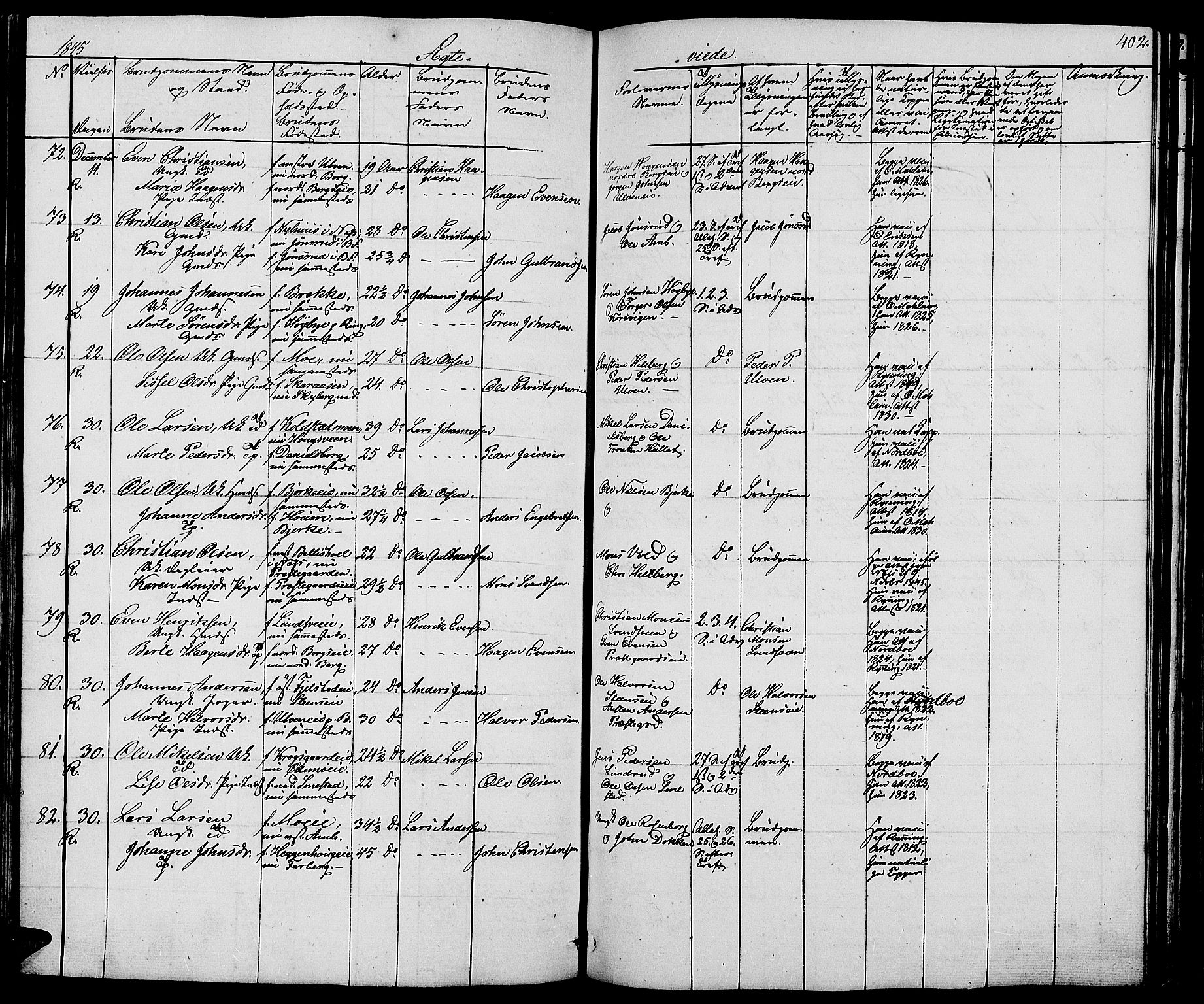 Ringsaker prestekontor, AV/SAH-PREST-014/L/La/L0005: Parish register (copy) no. 5, 1839-1850, p. 402