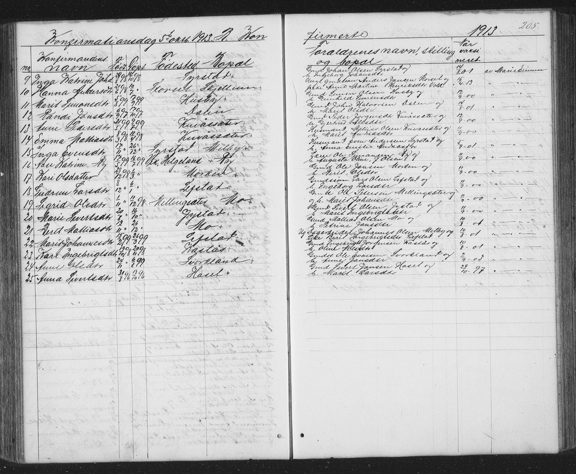 Ministerialprotokoller, klokkerbøker og fødselsregistre - Sør-Trøndelag, SAT/A-1456/667/L0798: Parish register (copy) no. 667C03, 1867-1929, p. 205