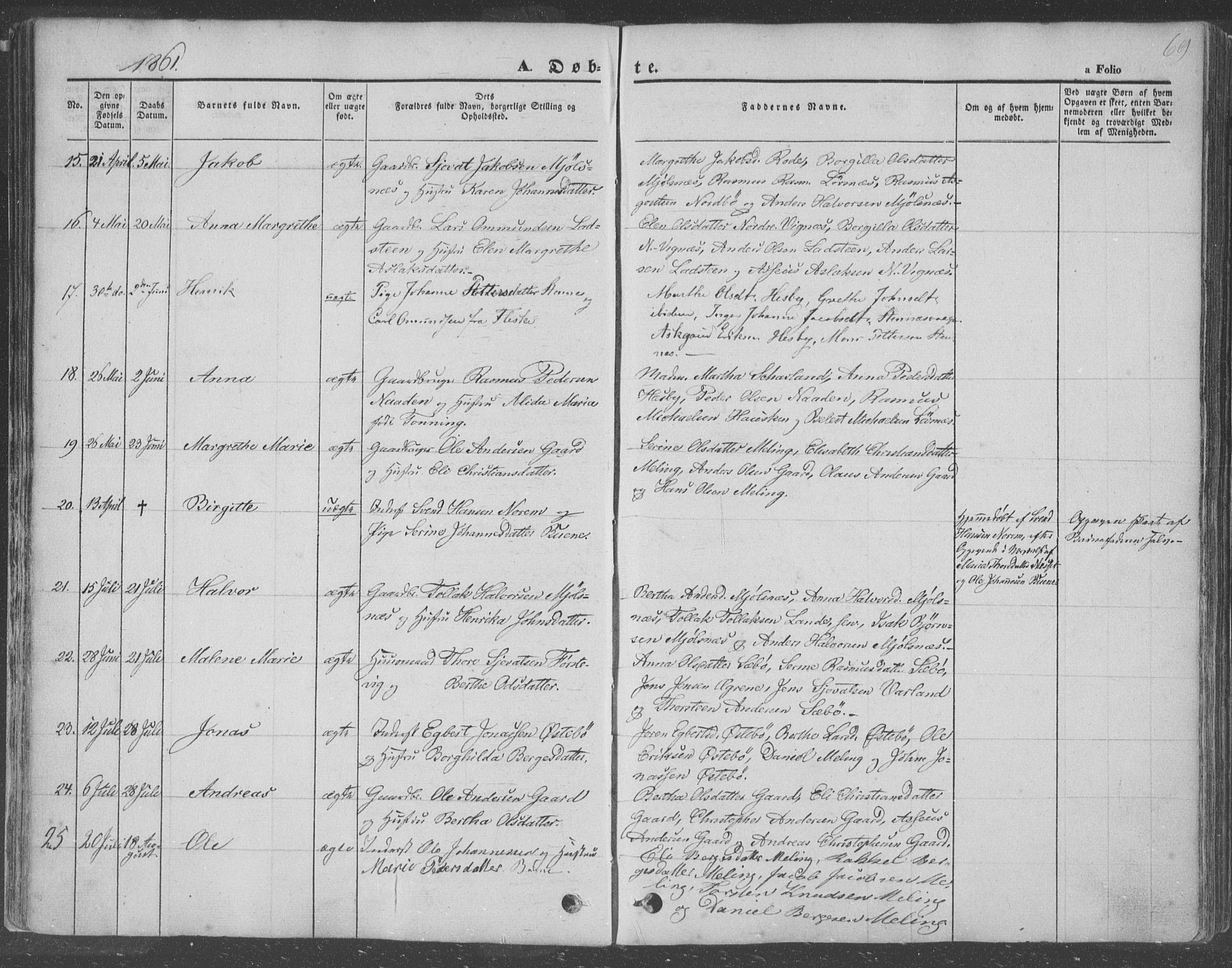 Finnøy sokneprestkontor, AV/SAST-A-101825/H/Ha/Haa/L0007: Parish register (official) no. A 7, 1847-1862, p. 69