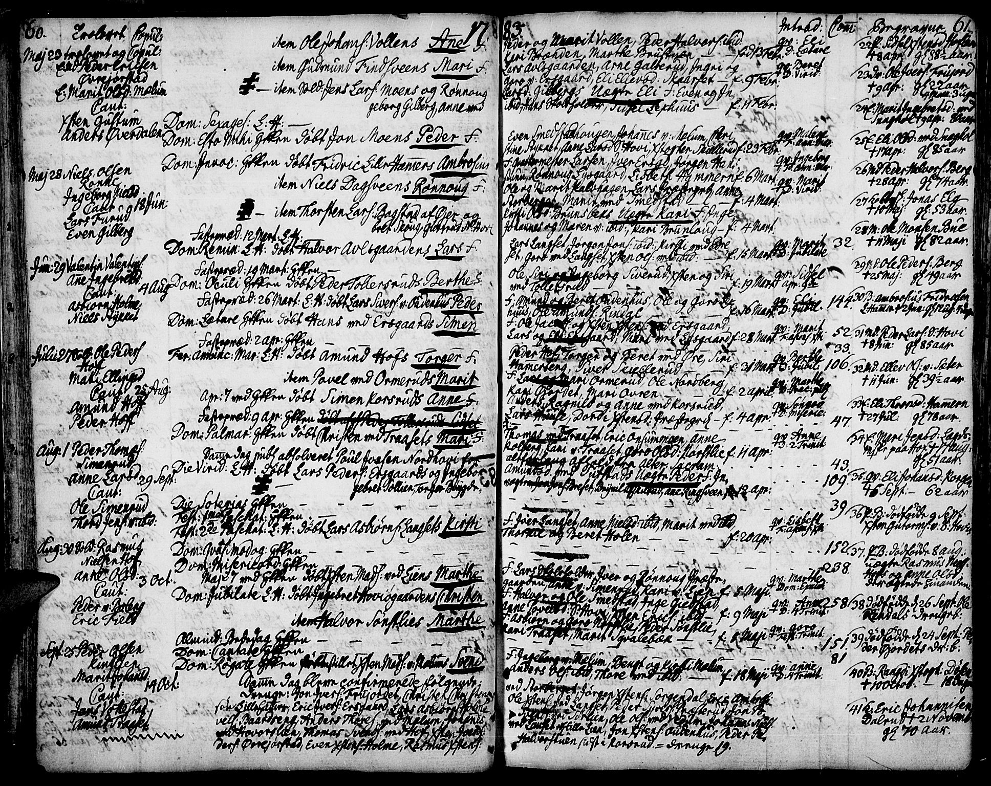 Fåberg prestekontor, SAH/PREST-086/H/Ha/Haa/L0002: Parish register (official) no. 2, 1775-1818, p. 60-61