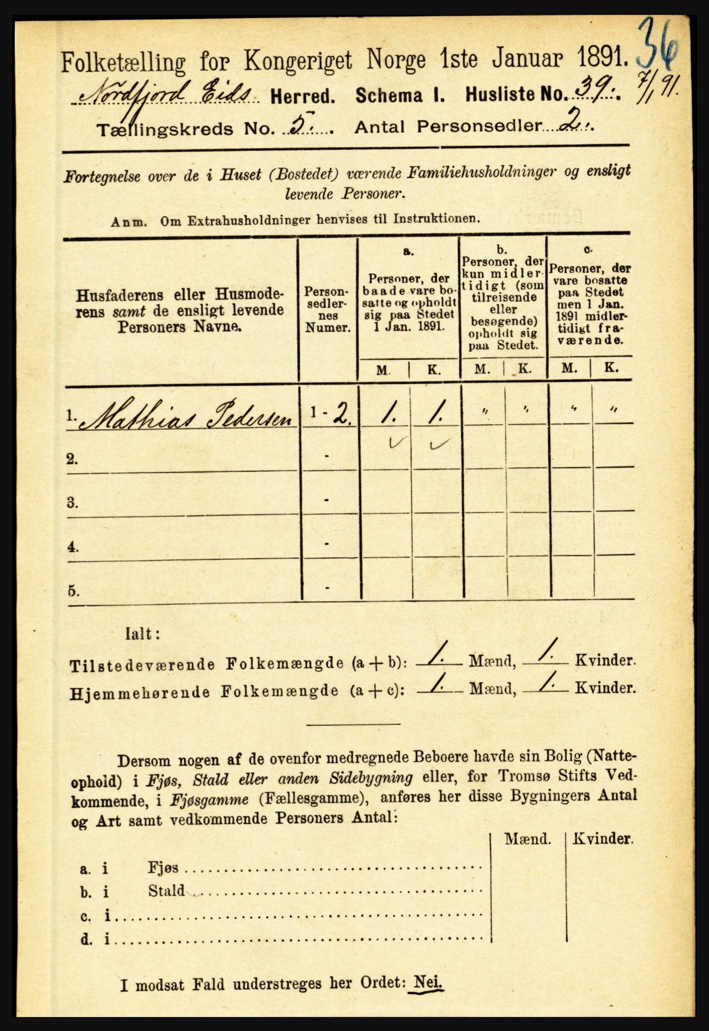 RA, 1891 census for 1443 Eid, 1891, p. 1144