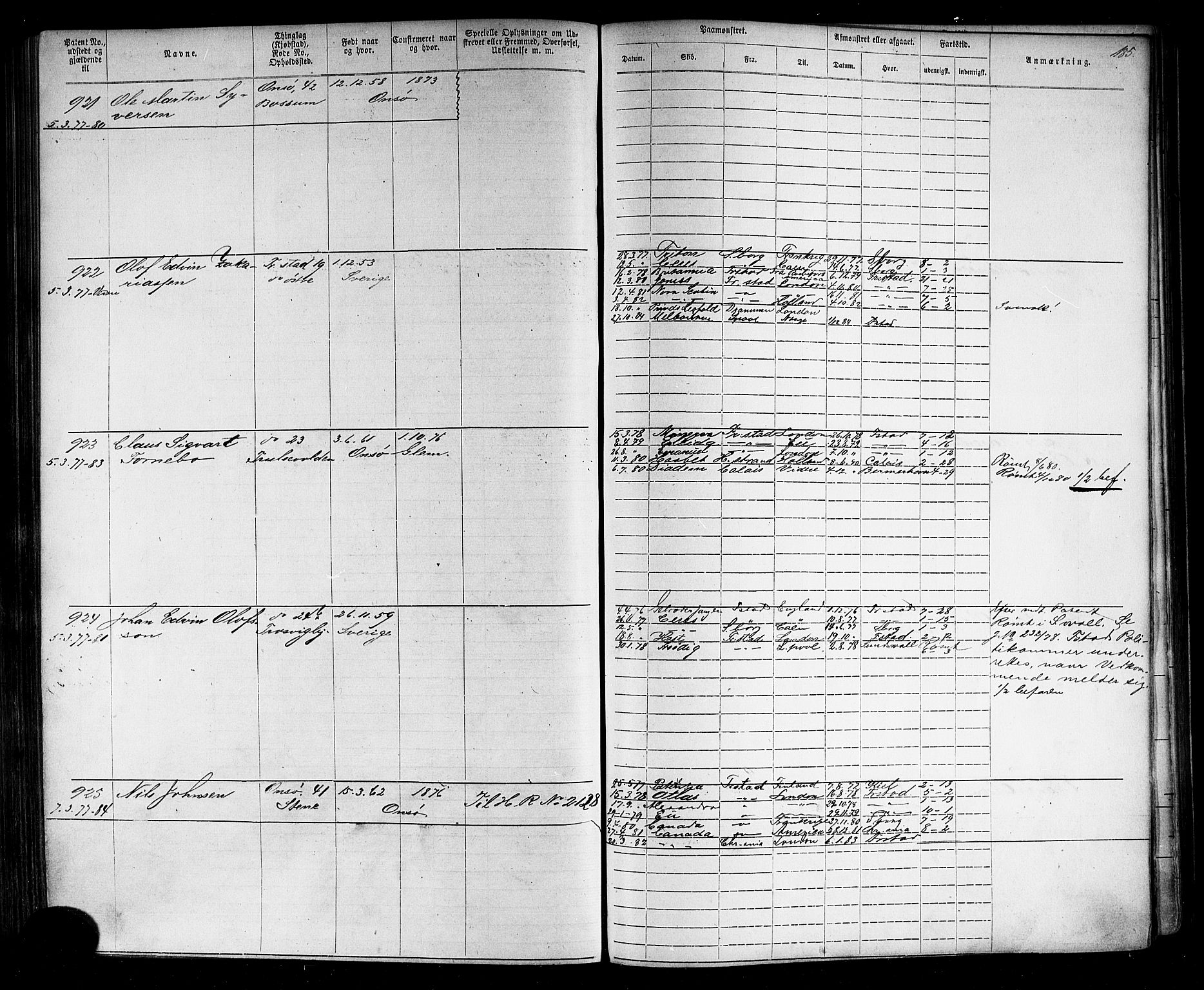 Fredrikstad mønstringskontor, AV/SAO-A-10569b/F/Fc/Fca/L0002: Annotasjonsrulle, 1868-1885, p. 188