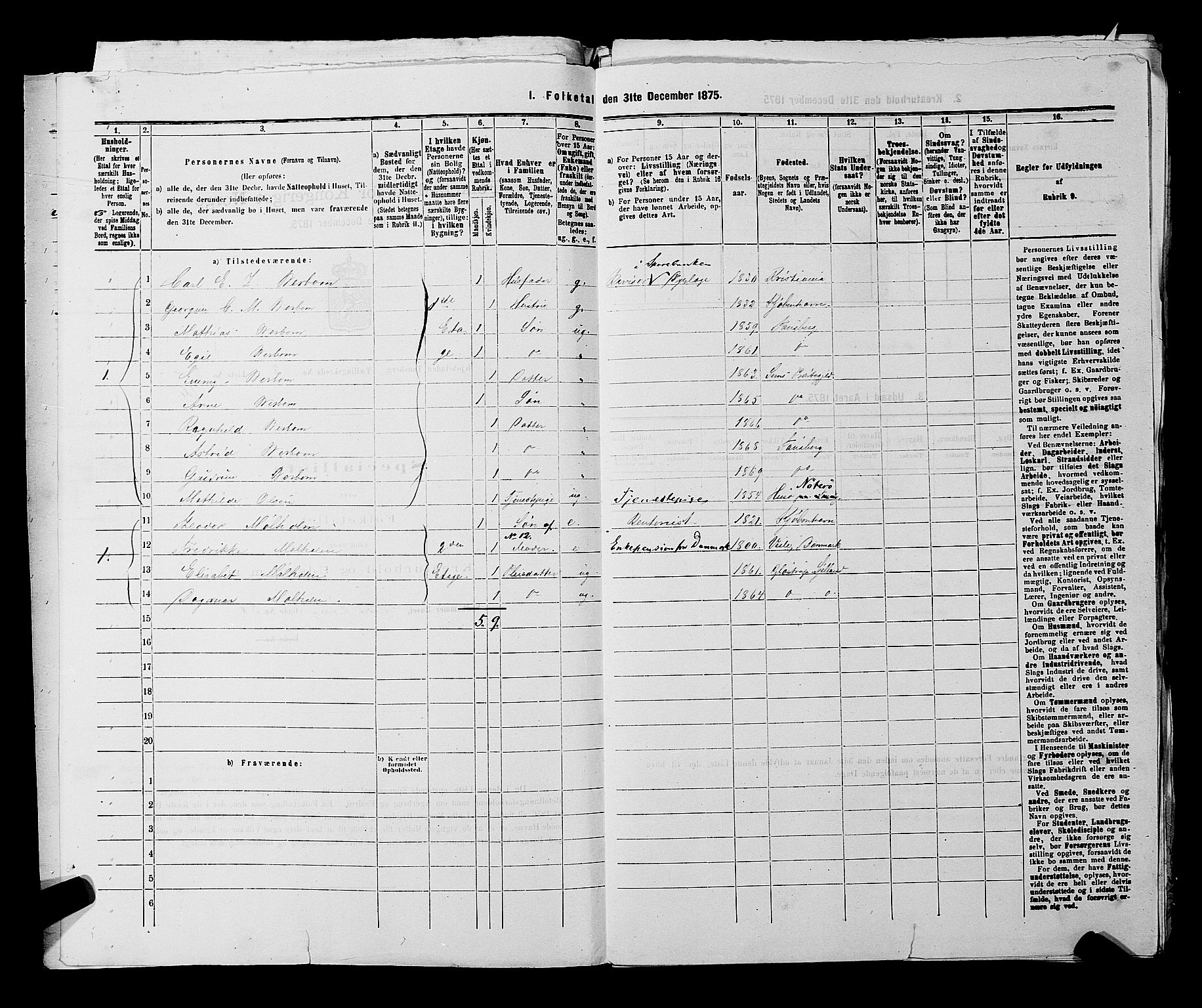 SAKO, 1875 census for 0705P Tønsberg, 1875, p. 87