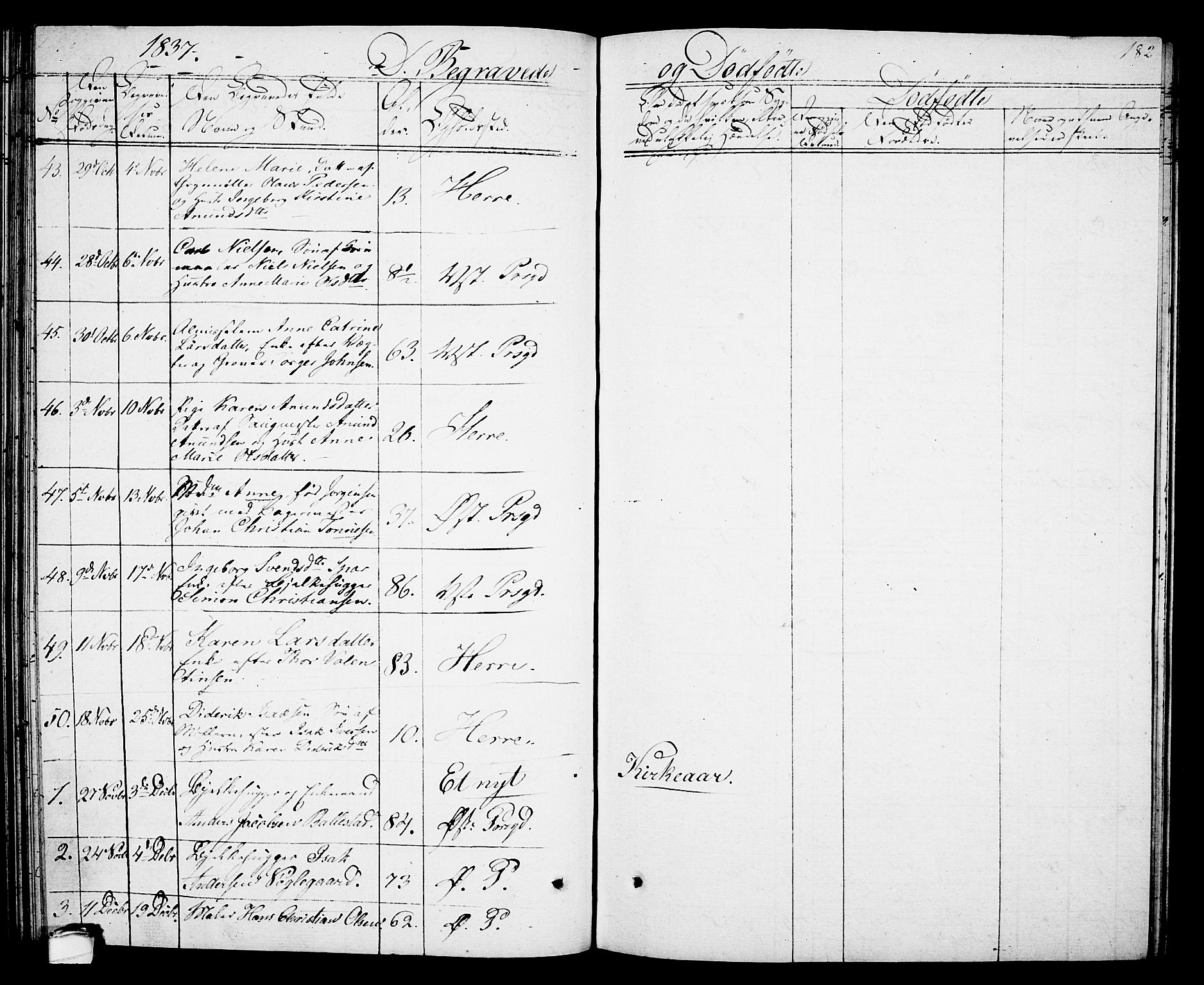 Porsgrunn kirkebøker , SAKO/A-104/G/Gb/L0002: Parish register (copy) no. II 2, 1828-1841, p. 182