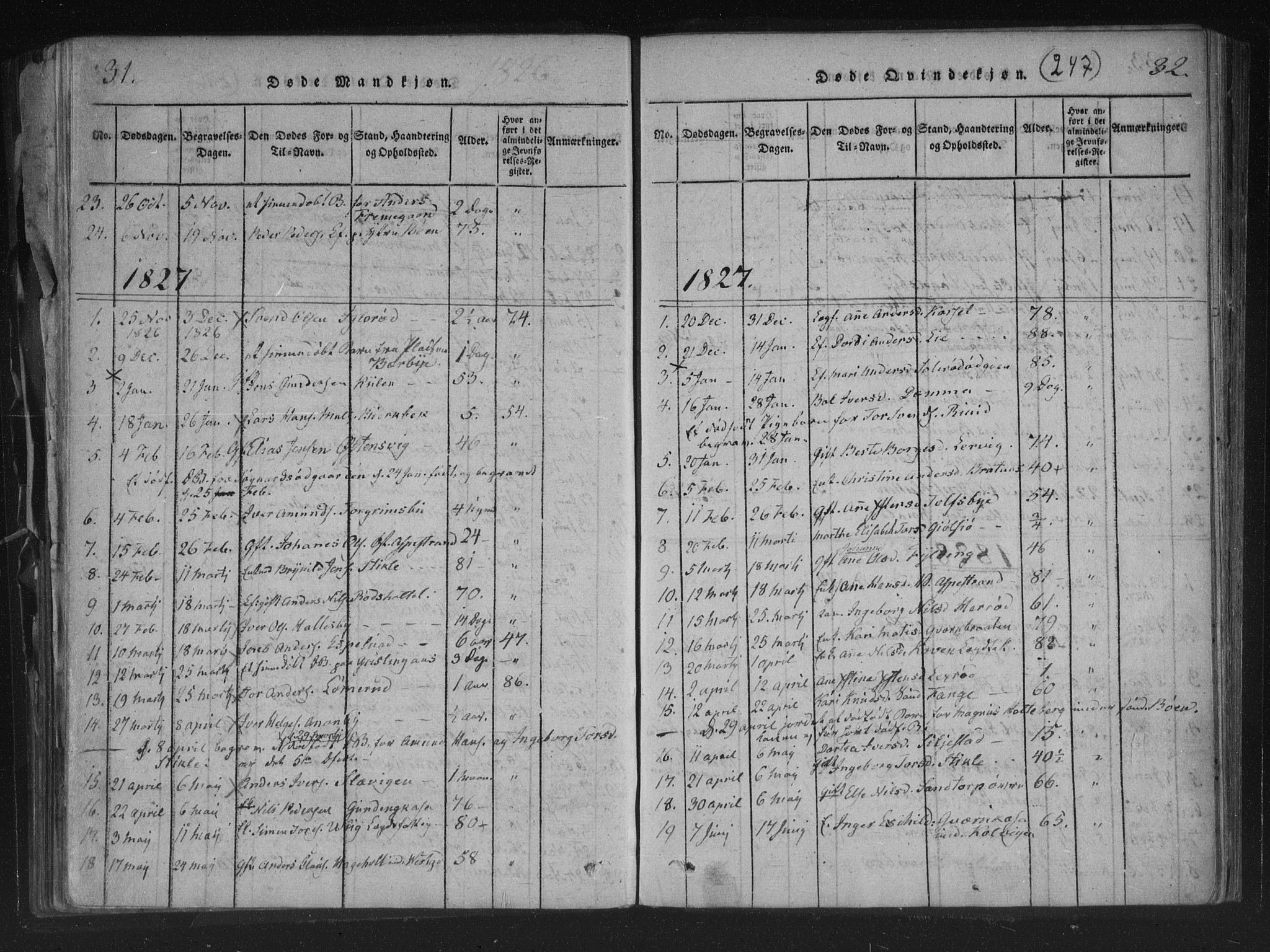 Aremark prestekontor Kirkebøker, SAO/A-10899/F/Fc/L0001: Parish register (official) no. III 1, 1814-1834, p. 31-32