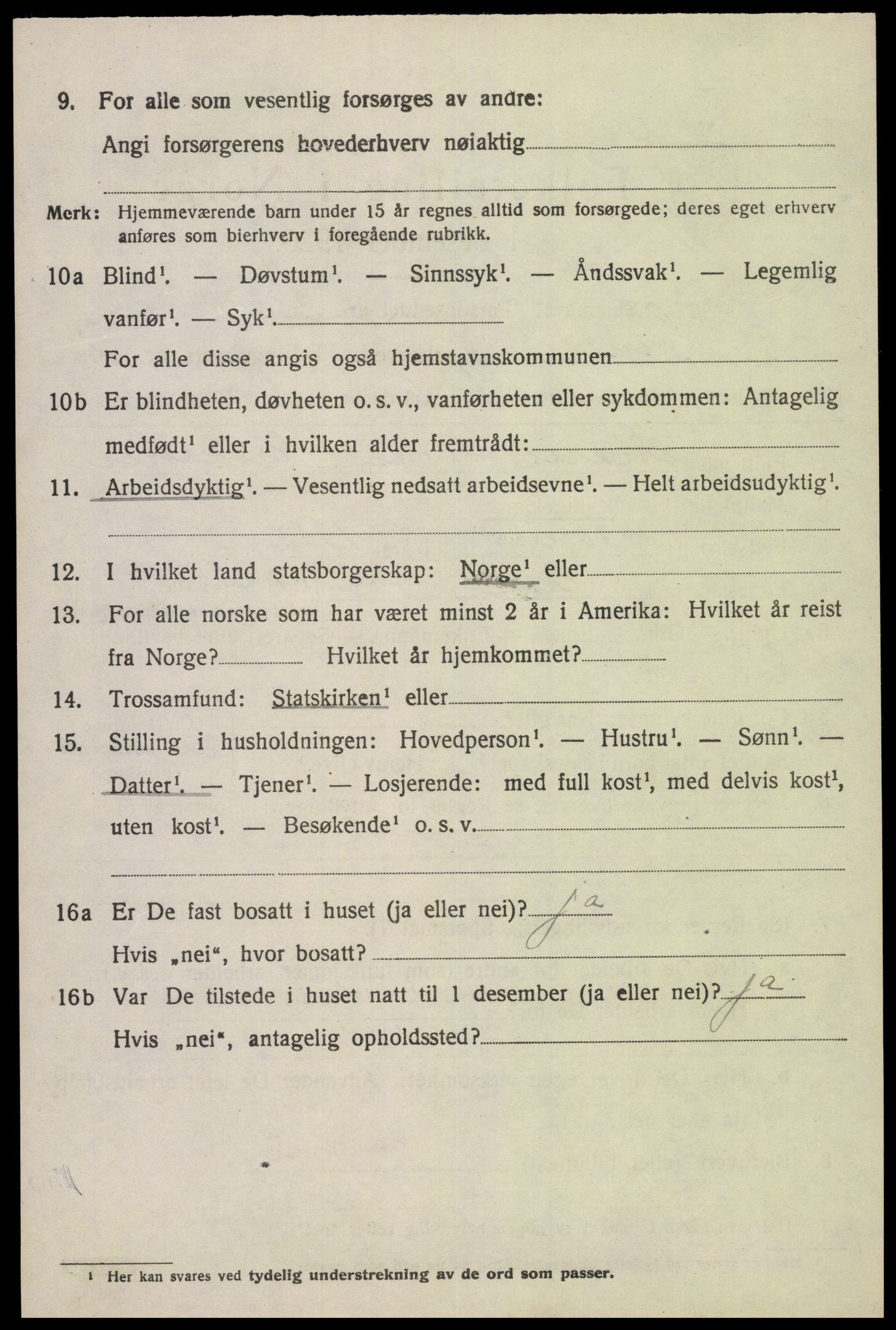 SAK, 1920 census for Spind, 1920, p. 1612