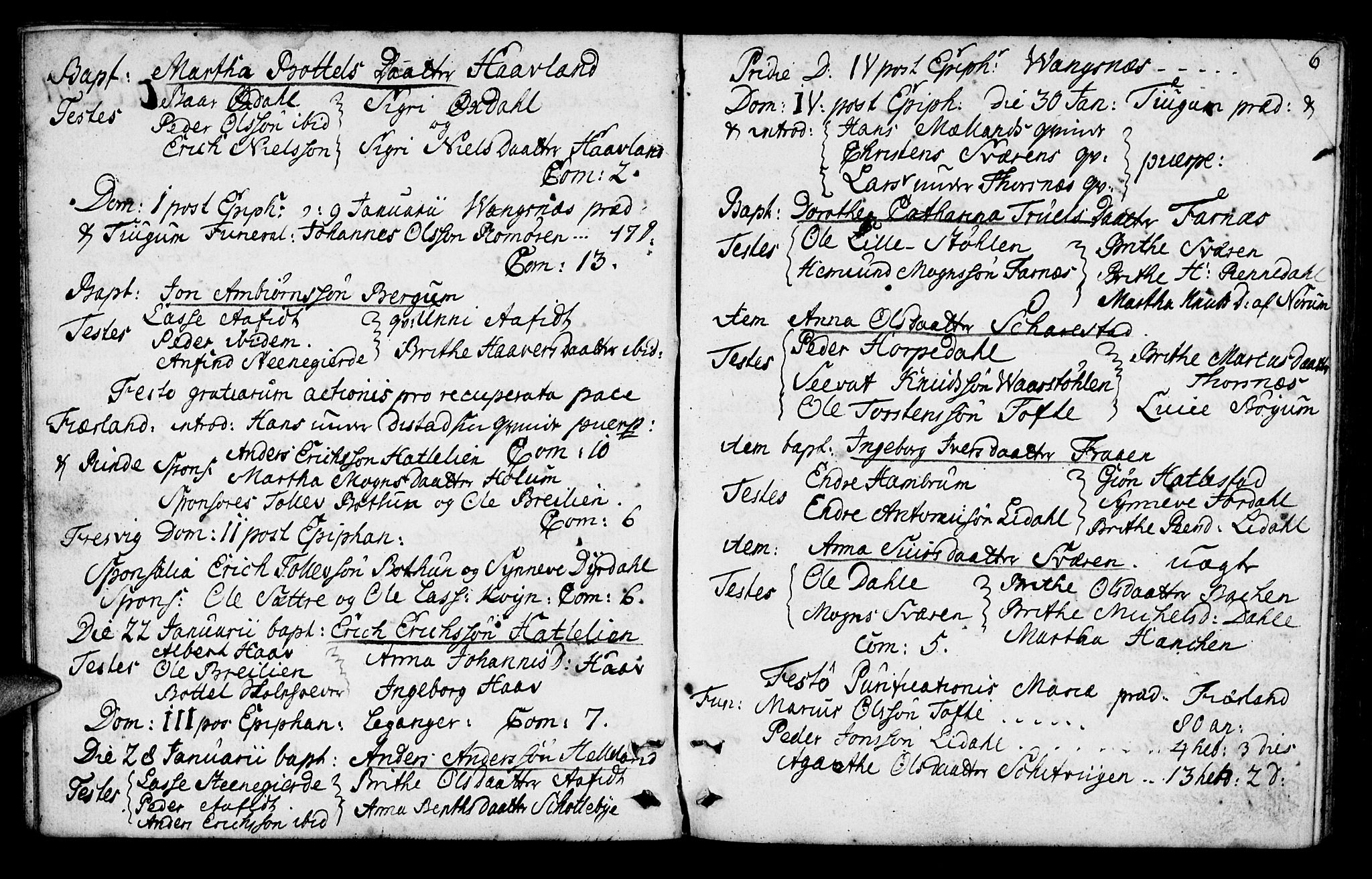 Leikanger sokneprestembete, AV/SAB-A-81001/H/Haa/Haaa/L0003: Parish register (official) no. A 3, 1756-1770, p. 6