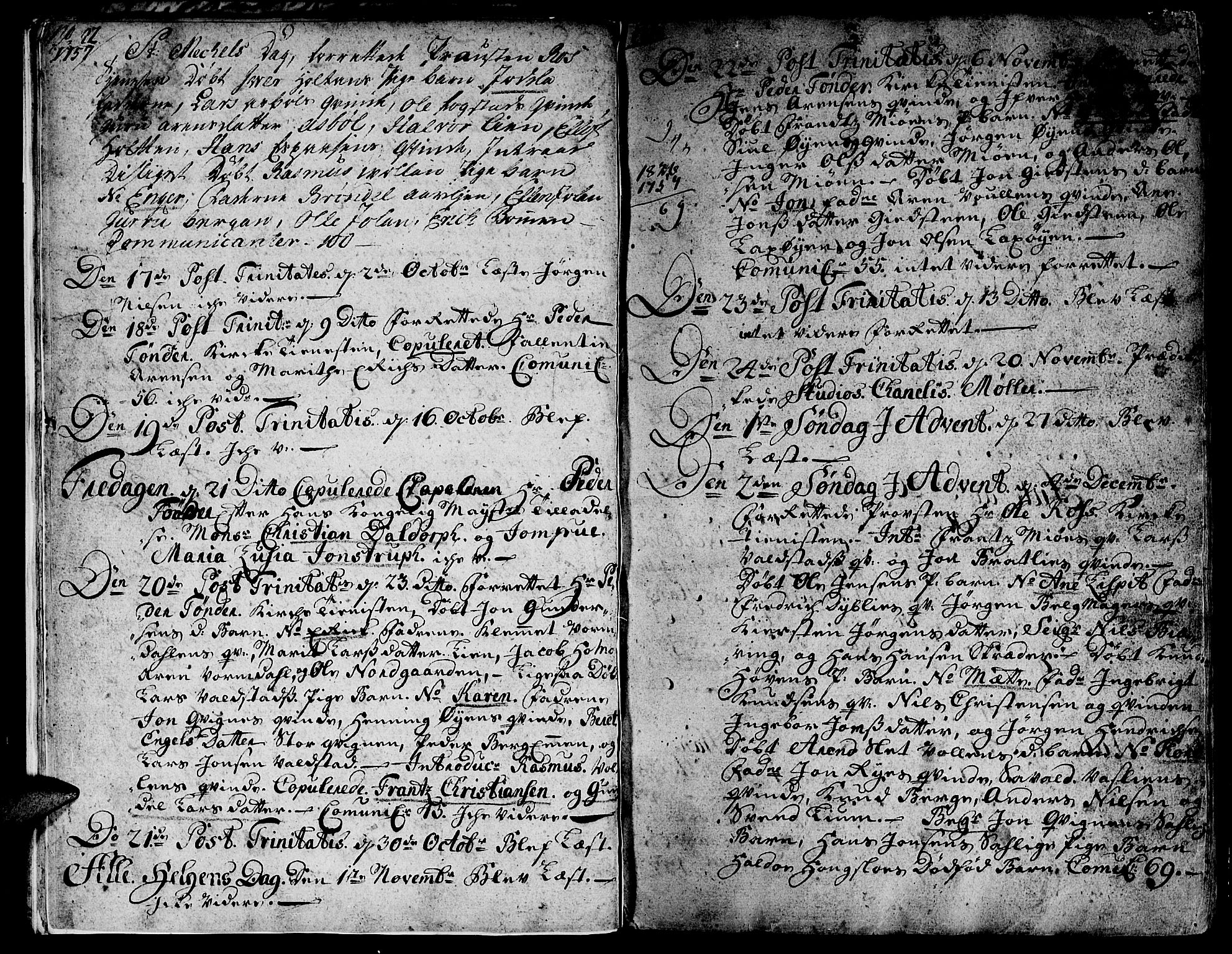 Ministerialprotokoller, klokkerbøker og fødselsregistre - Sør-Trøndelag, SAT/A-1456/671/L0840: Parish register (official) no. 671A02, 1756-1794, p. 22-23