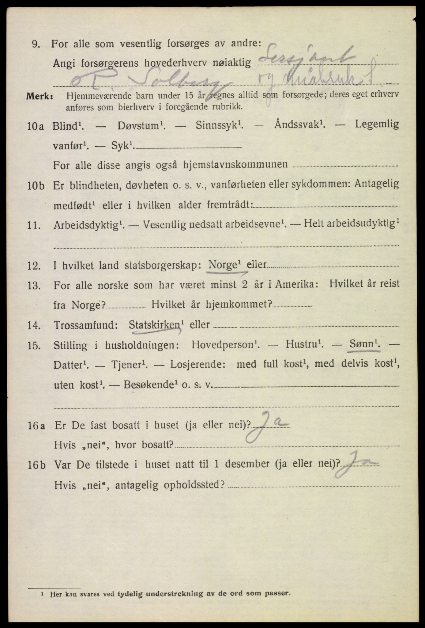 SAH, 1920 census for Stange, 1920, p. 16838